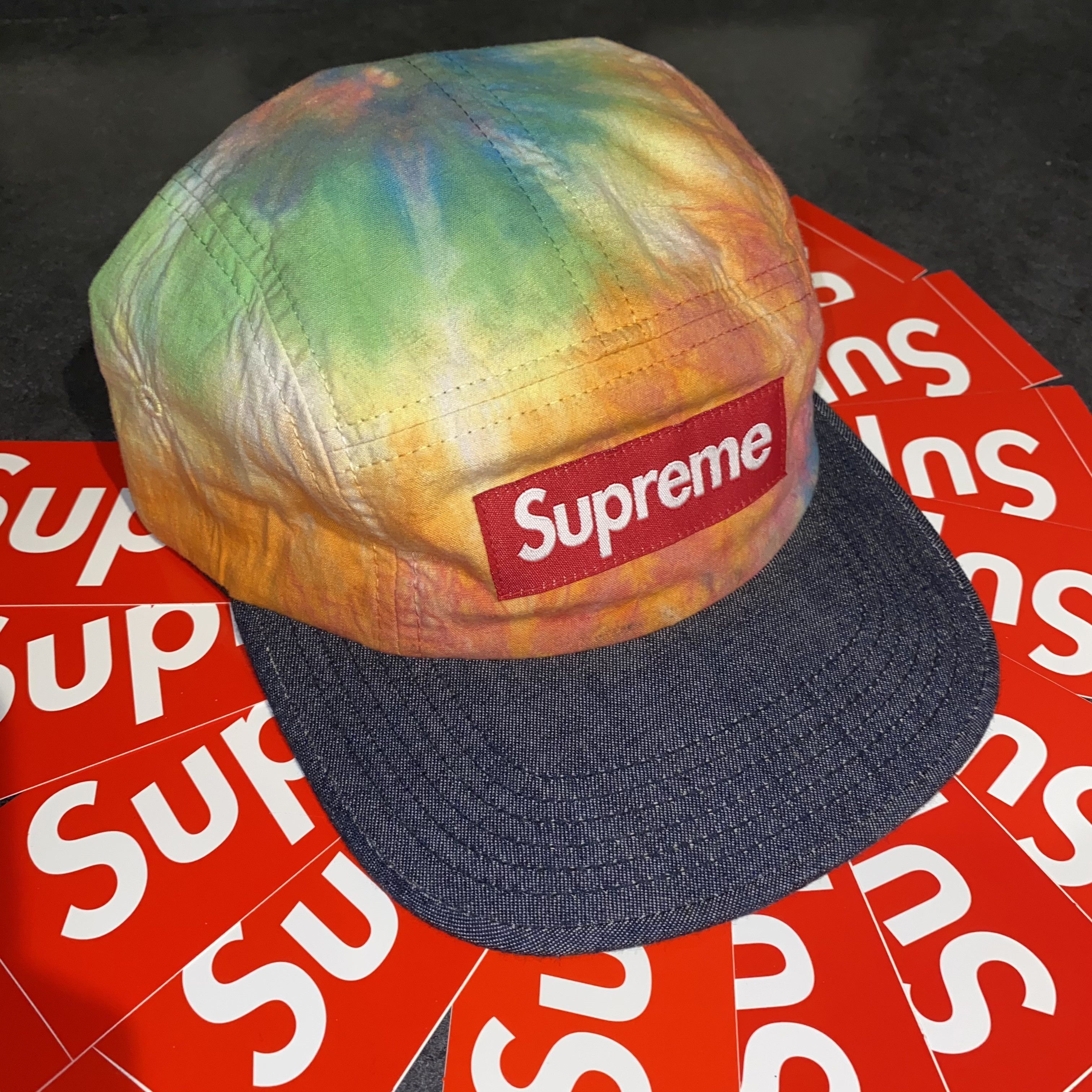 Supreme tie dye camp cap online