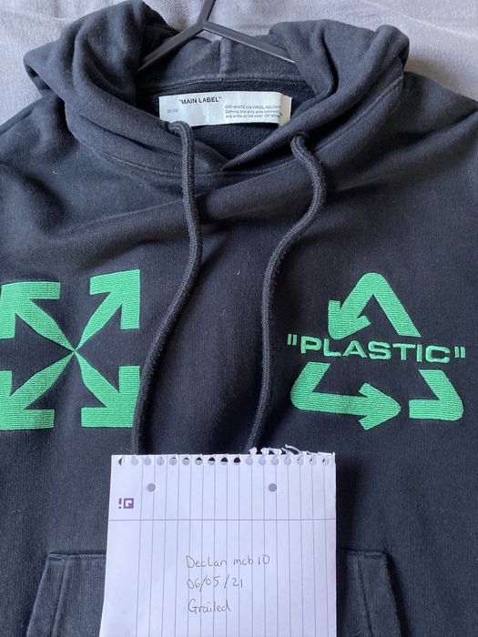 Off white plastic hoodie new arrivals