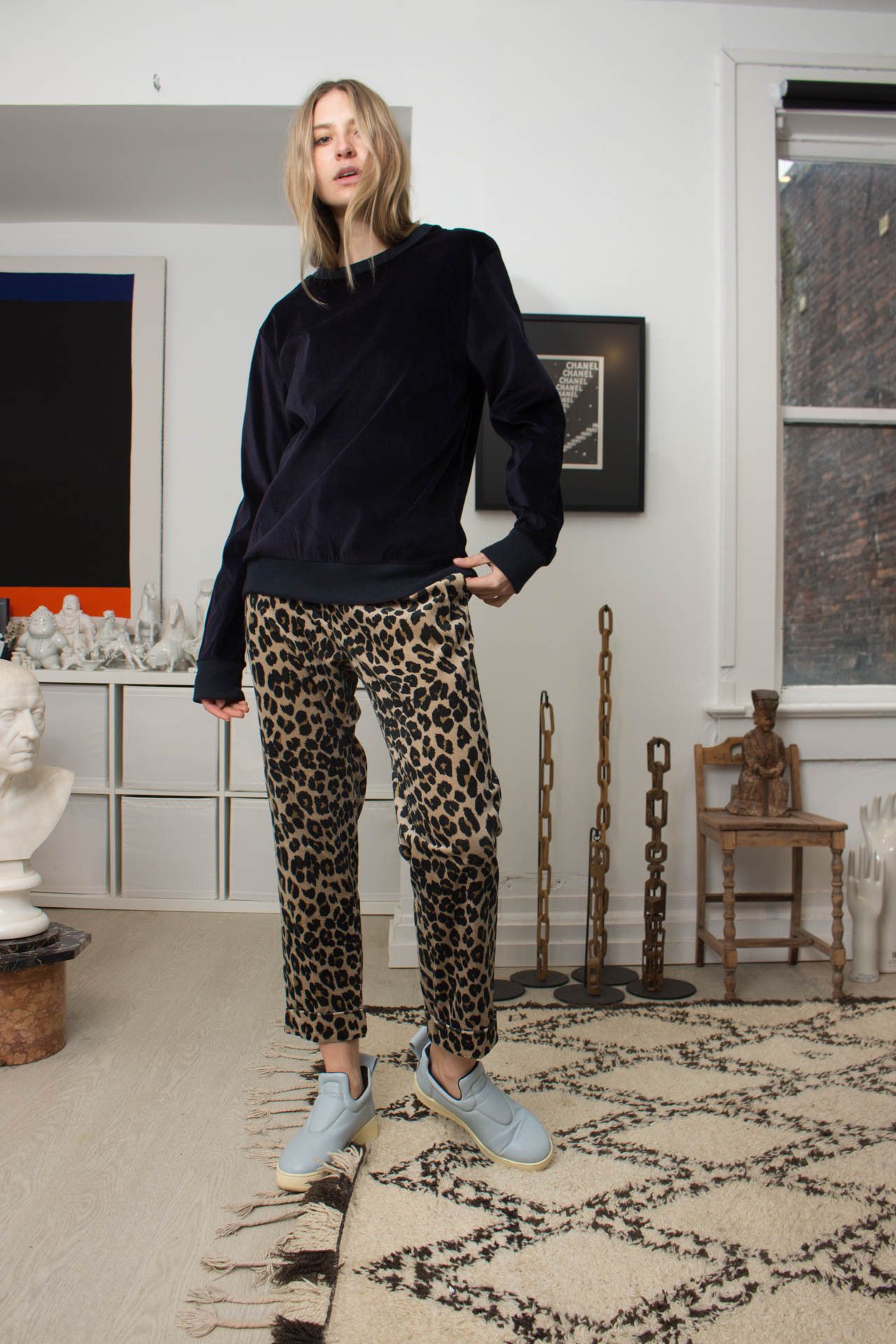 Paul Smith Paul Smith Leopart Print Velvet Pants sz 46 Size 32" / US 10 / IT 46 - 3 Thumbnail
