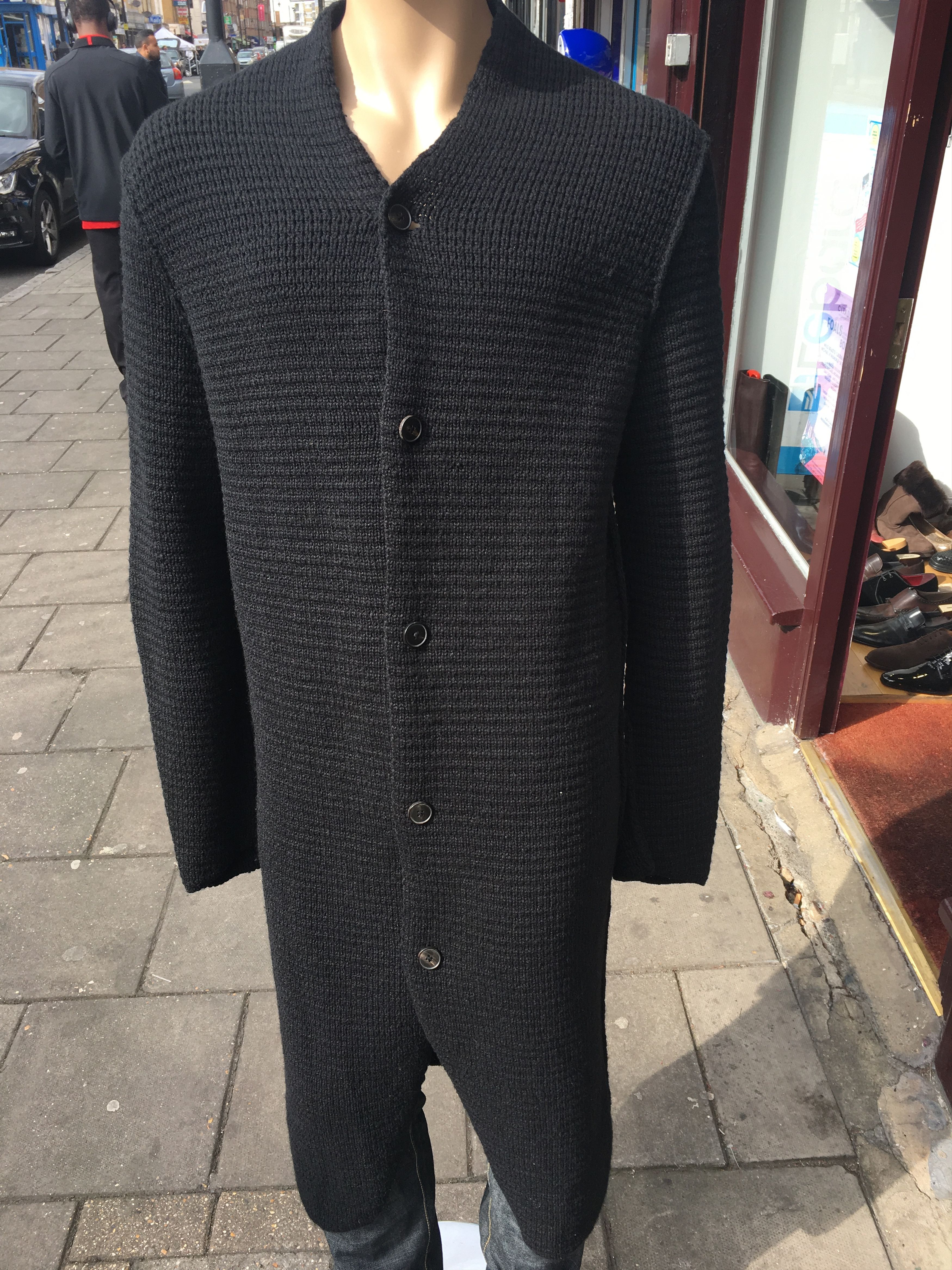 Woollen Black Long Cardigan