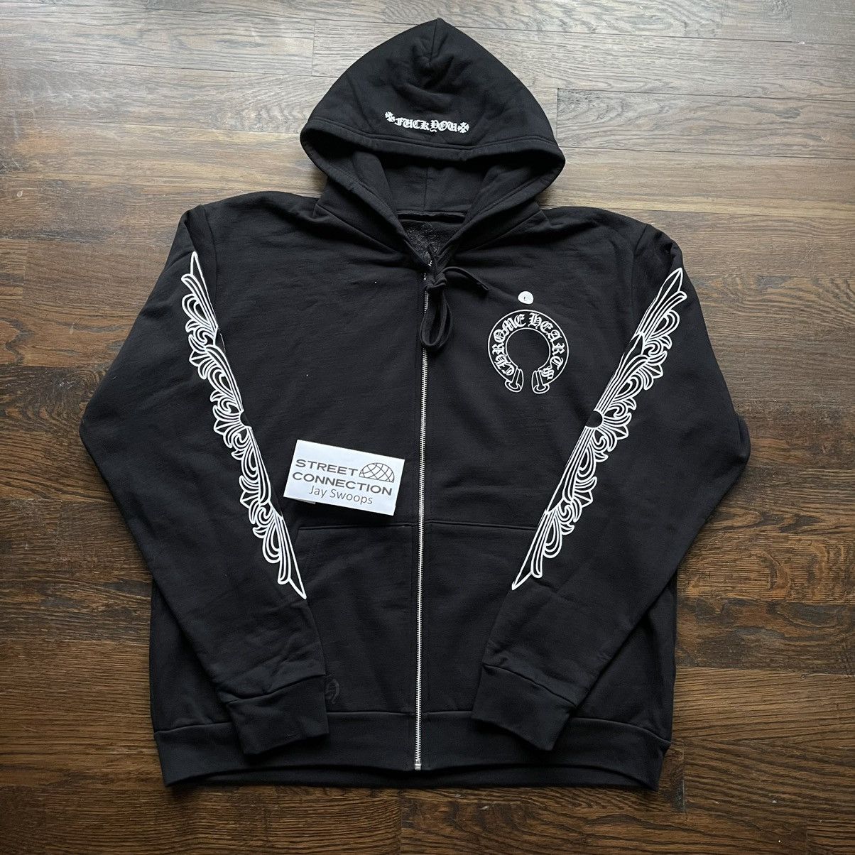 Chrome Hearts Chrome Hearts Fuck You Zip Up Hoodie Sweater