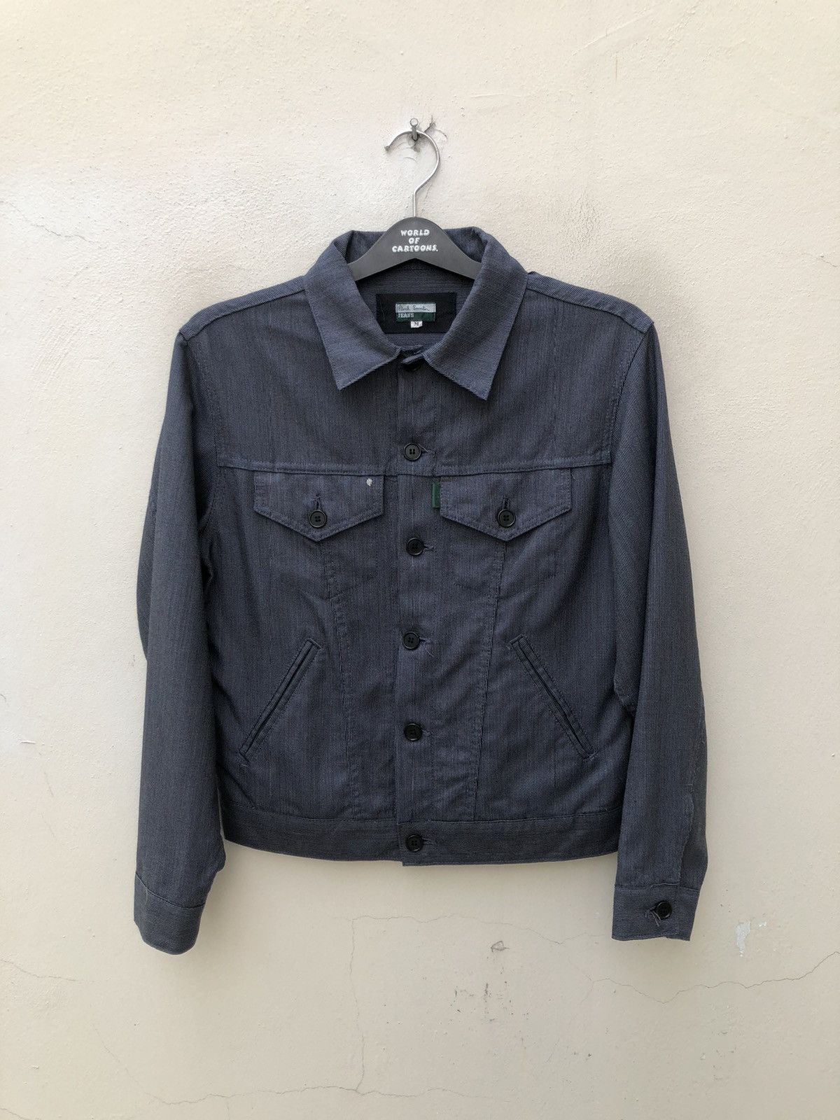 Vintage Paul Smith Jeans Narrow Striped Wool Trucker Jacket