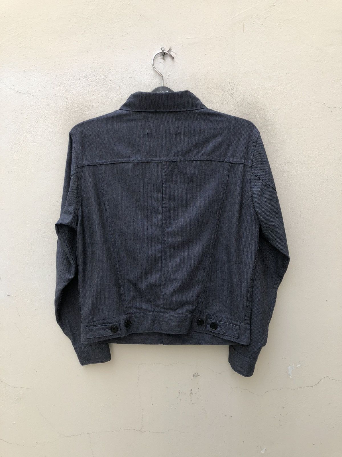 Paul Smith × Vintage Vintage Paul Smith Jeans Narrow Striped Wool Trucker Jacket Size US M / EU 48-50 / 2 - 8 Thumbnail
