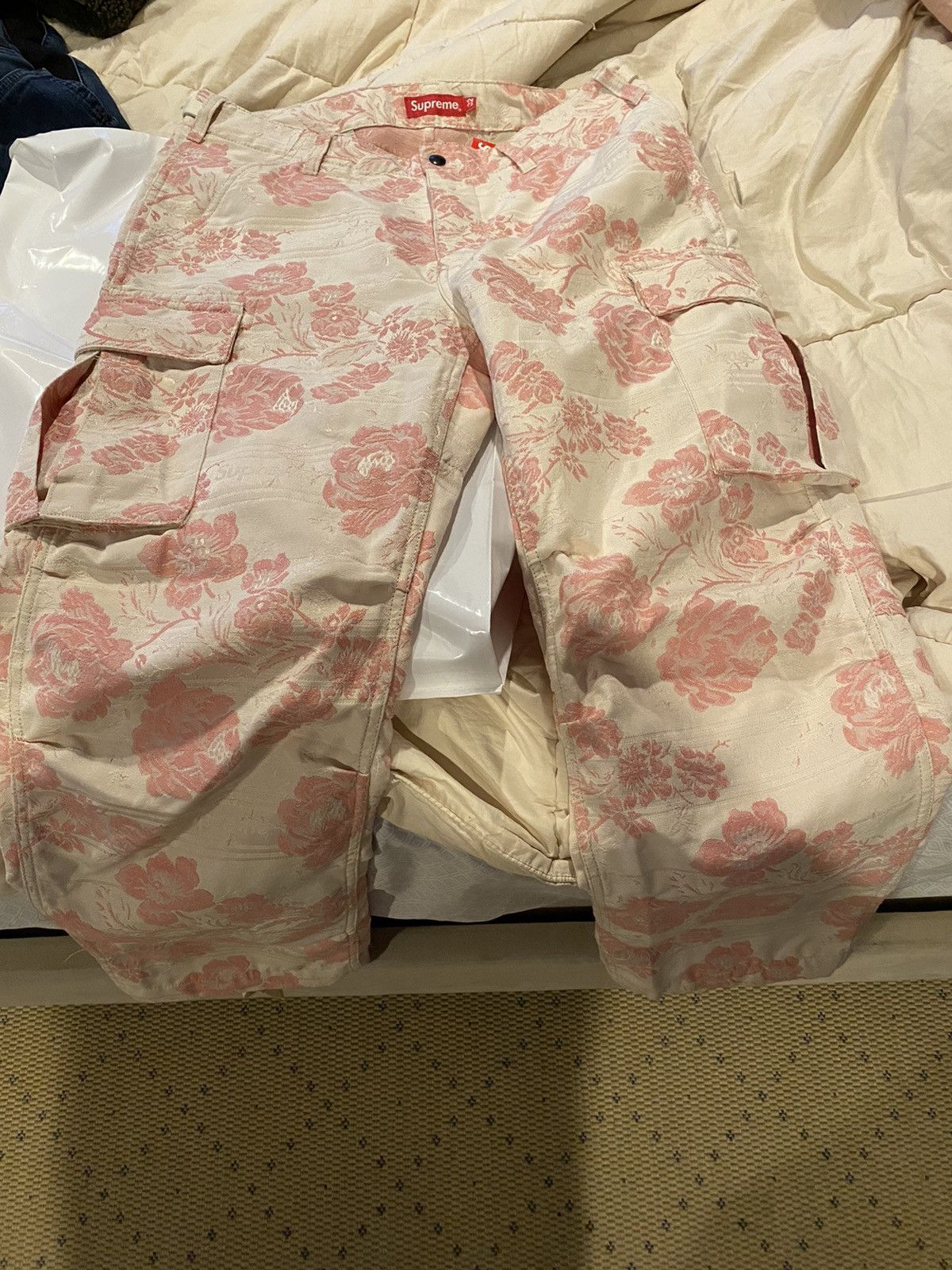 Supreme Supreme floral tapestry cargo pants | Grailed