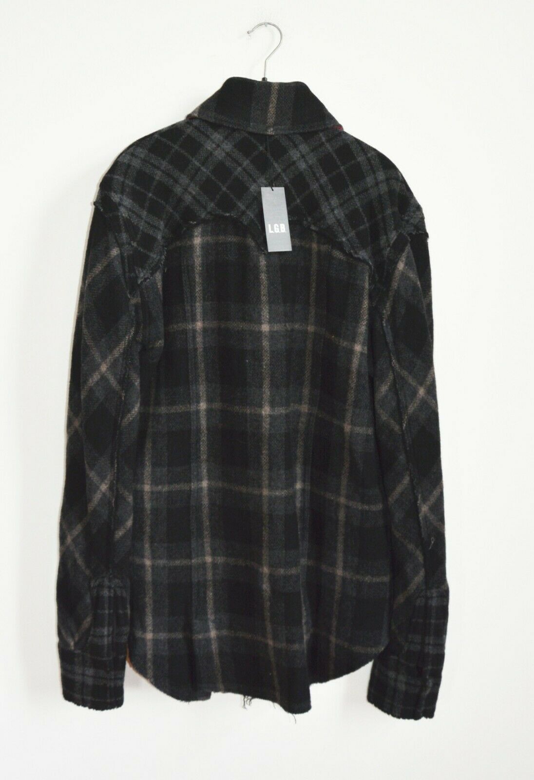 Le Grande Bleu (L.G.B.) L.G.B. US M/L Convertible Cut Sew Thick Wool Shirt/Jacket Size US L / EU 52-54 / 3 - 4 Thumbnail