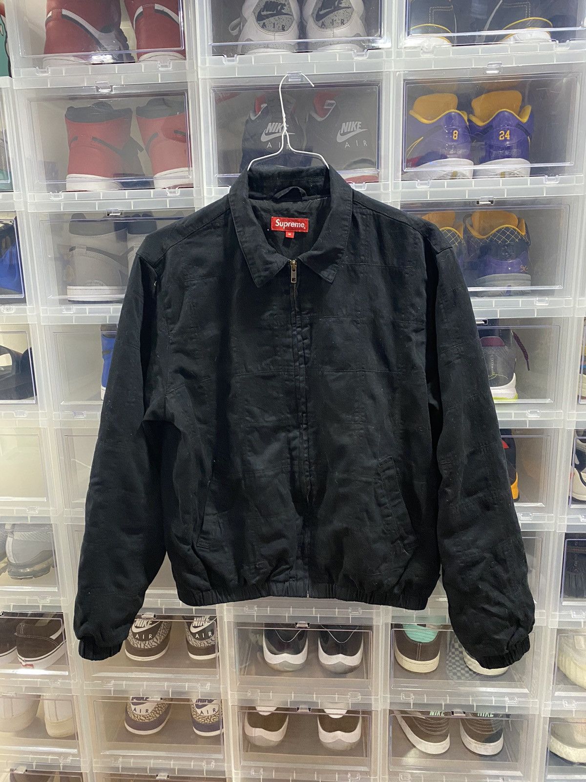 Supreme patchwork harrington jacket on sale black