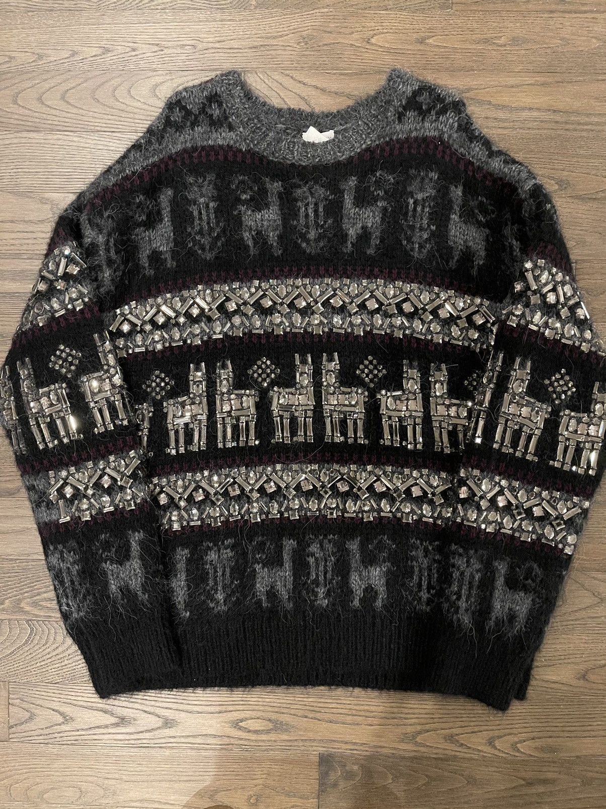 Dries Van Noten Runway crystal fair isle sweater Size US M / EU 48-50 / 2 - 1 Thumbnail