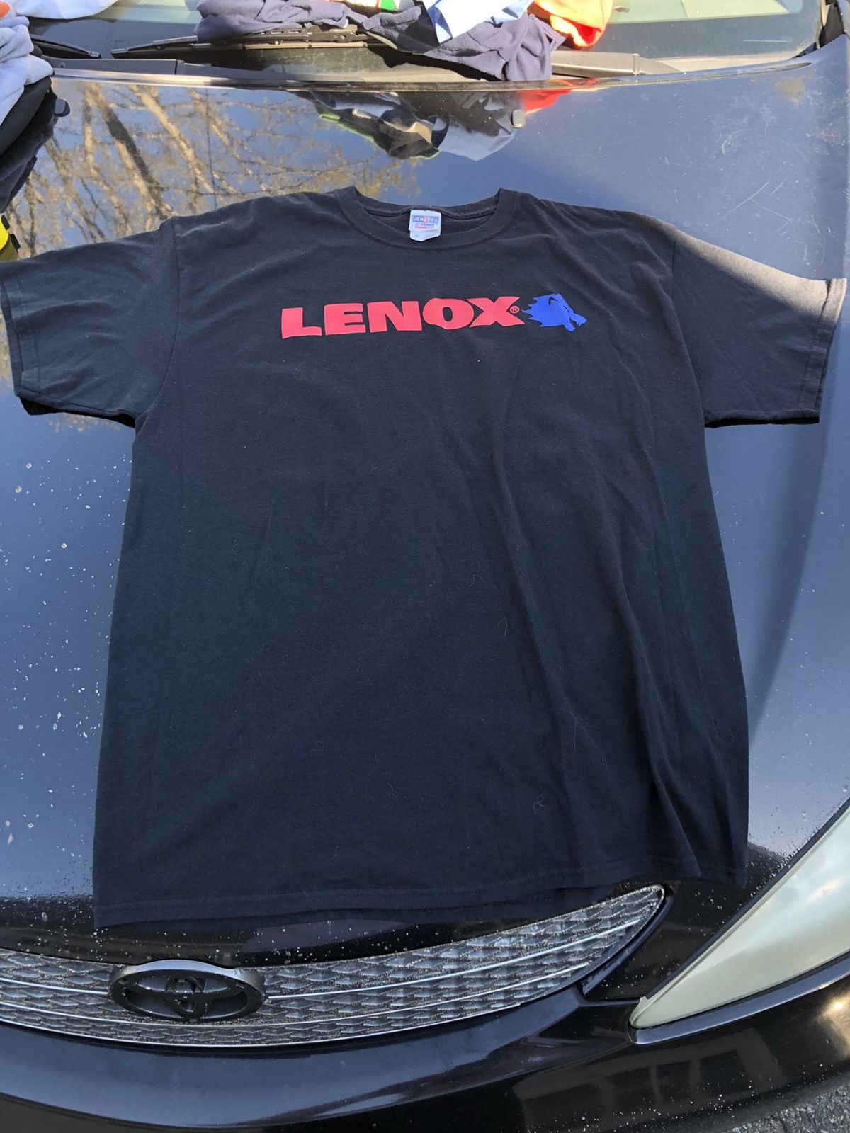 Vintage vintage lenox technology spell out black and red shirt Size US XL / EU 56 / 4 - 1 Thumbnail