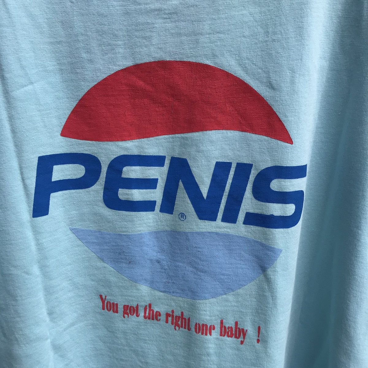 Vintage Vintage PENIS parody wording tee pepsi Size US M / EU 48-50 / 2 - 3 Thumbnail