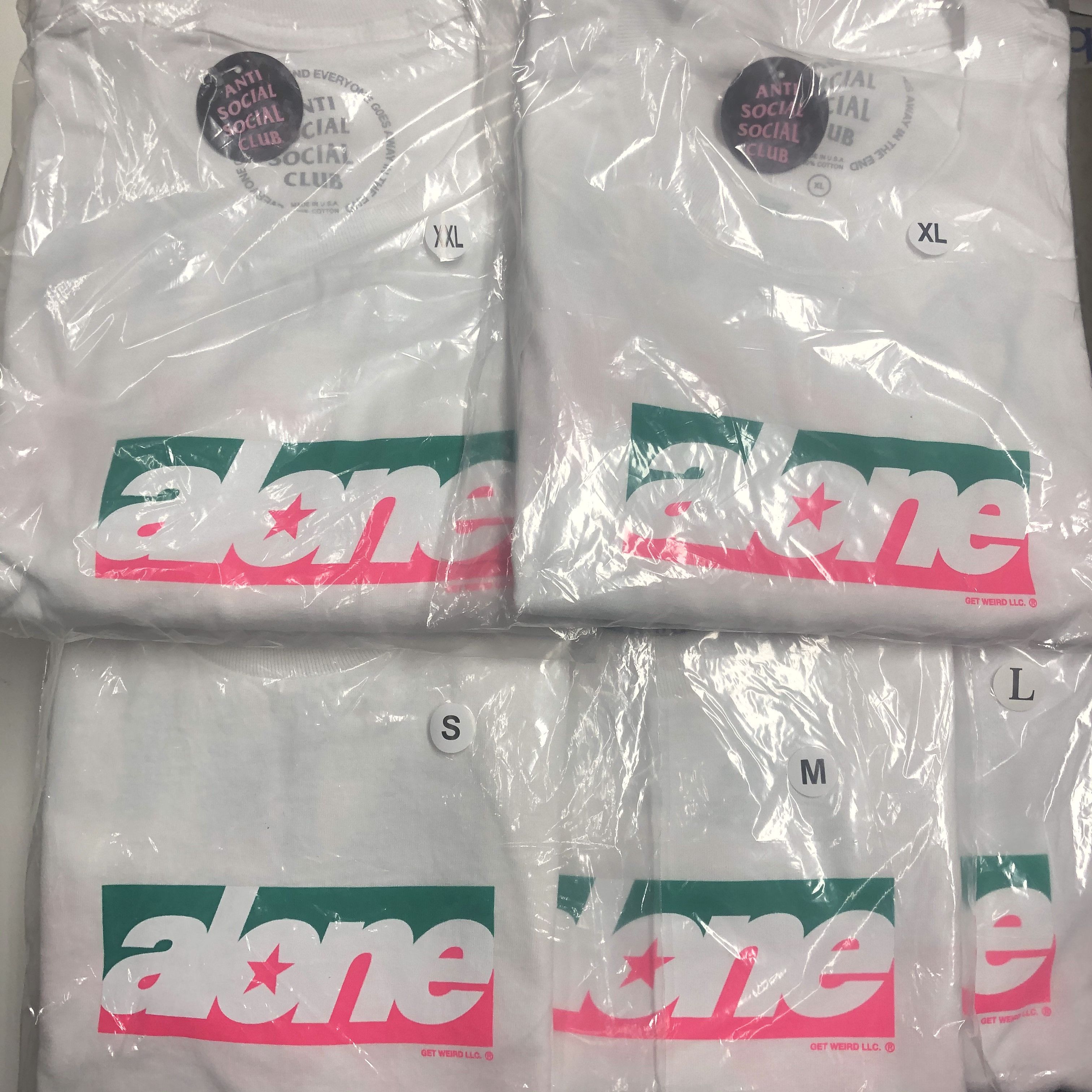 Anti Social Social Club DS ASSS Alone Box Logo Forever and Ever White Tee FTP BAPE Size US XL / EU 56 / 4 - 2 Thumbnail