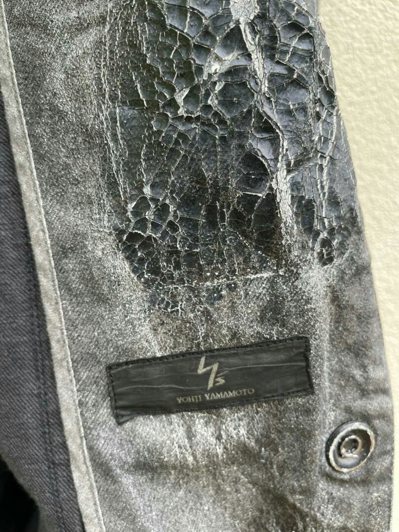 Y's × Yohji Yamamoto Archives Yohji Yamamoto Horsehide Mix Denim Coat Vintage Size US M / EU 48-50 / 2 - 7 Thumbnail