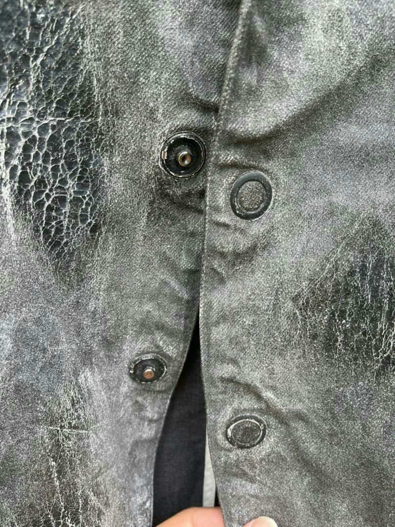 Y's × Yohji Yamamoto Archives Yohji Yamamoto Horsehide Mix Denim Coat Vintage Size US M / EU 48-50 / 2 - 5 Thumbnail