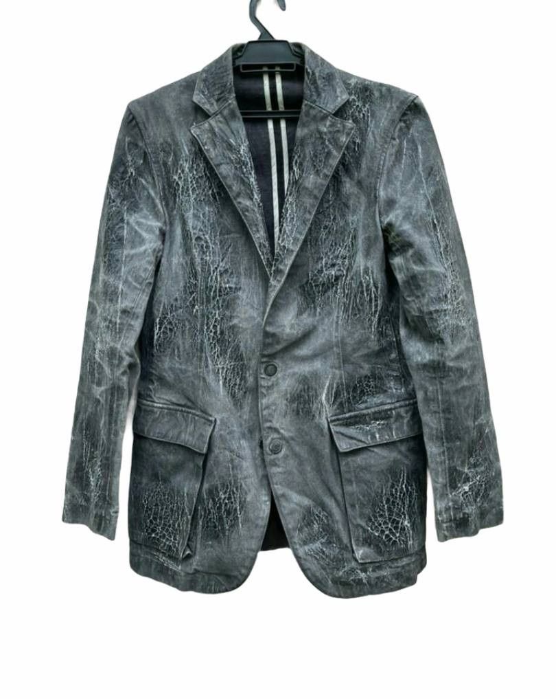 Y's × Yohji Yamamoto Archives Yohji Yamamoto Horsehide Mix Denim Coat Vintage Size US M / EU 48-50 / 2 - 3 Thumbnail