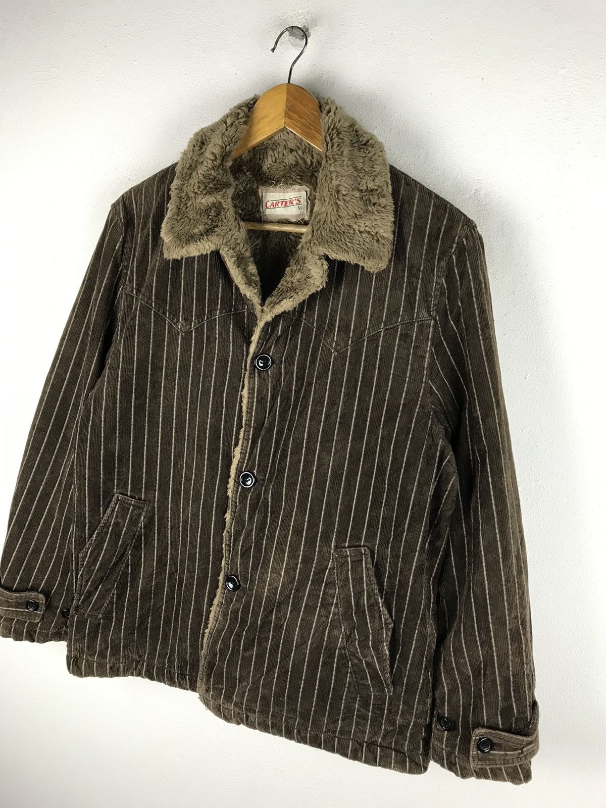 Other Vintage Carter’s Brown Pinstripe Corduroy Sherpa Workwear Size US M / EU 48-50 / 2 - 7 Thumbnail