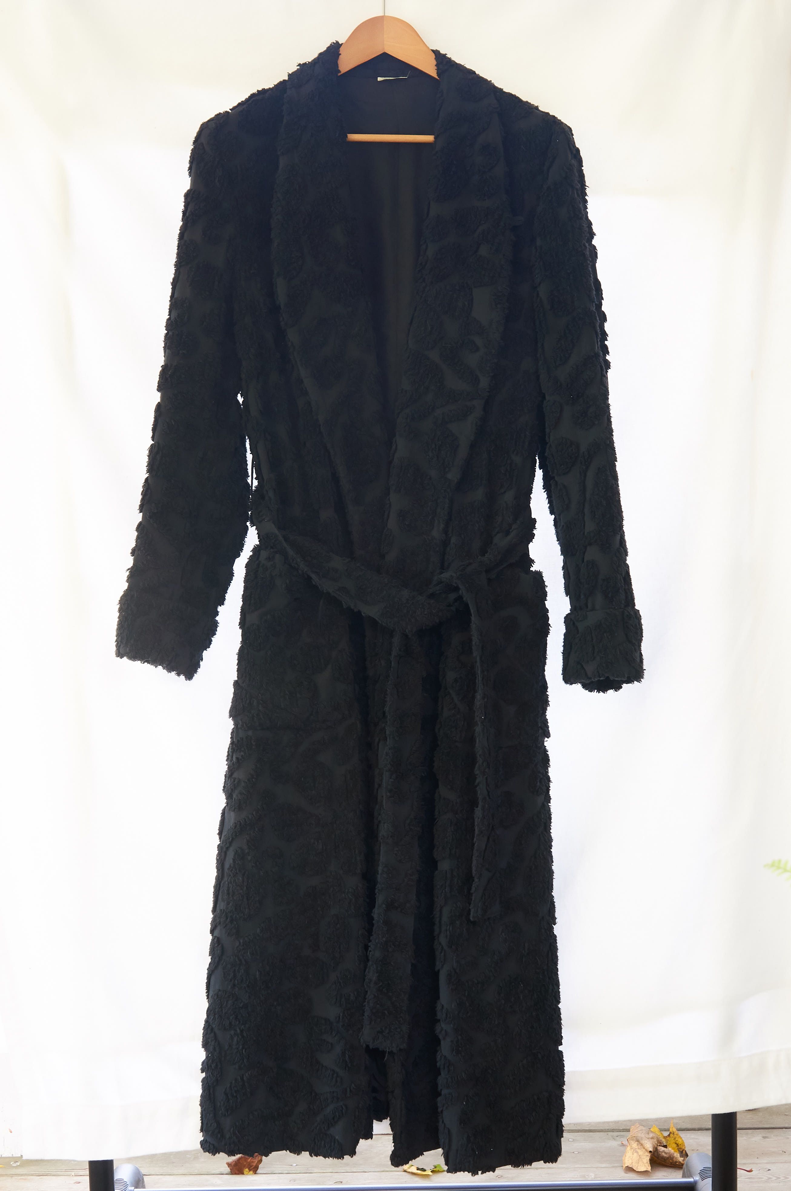 image of Comme Des Garcons Homme Plus Comme Des Garçons Homme Plus Aw13 Pile Pattern Coat in Black (Size Sma