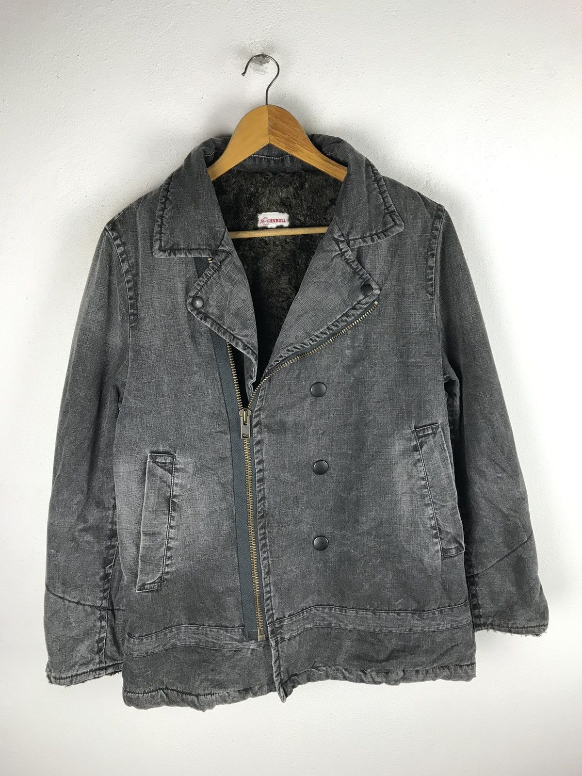 Johnbull Vintage Johnbull Shearling-Lined Biker Jacket Distressed Size US M / EU 48-50 / 2 - 2 Thumbnail