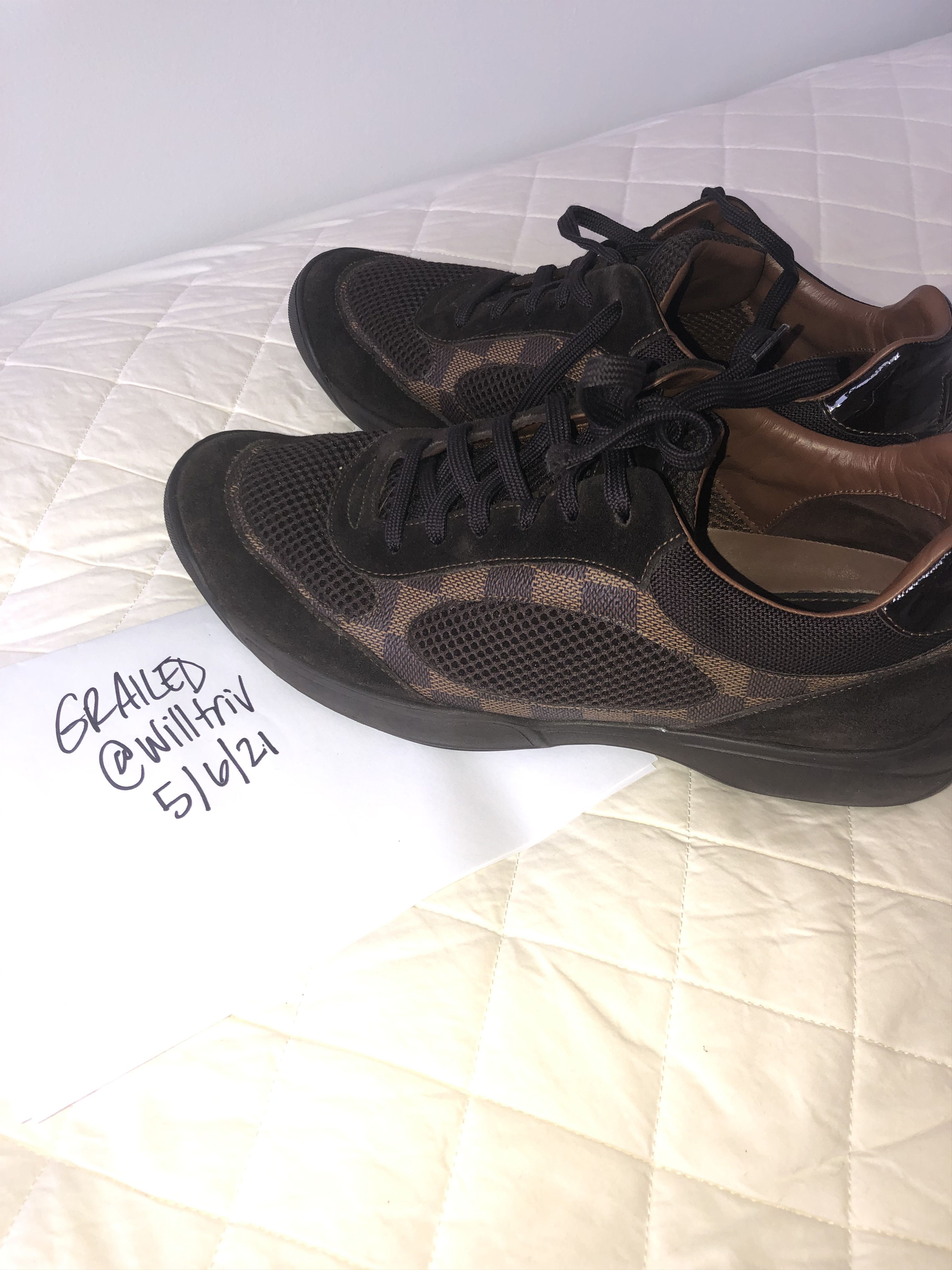 Louis Vuitton Brown Suede and Leather Low tops Size US 7 / EU 40 - 7 Thumbnail