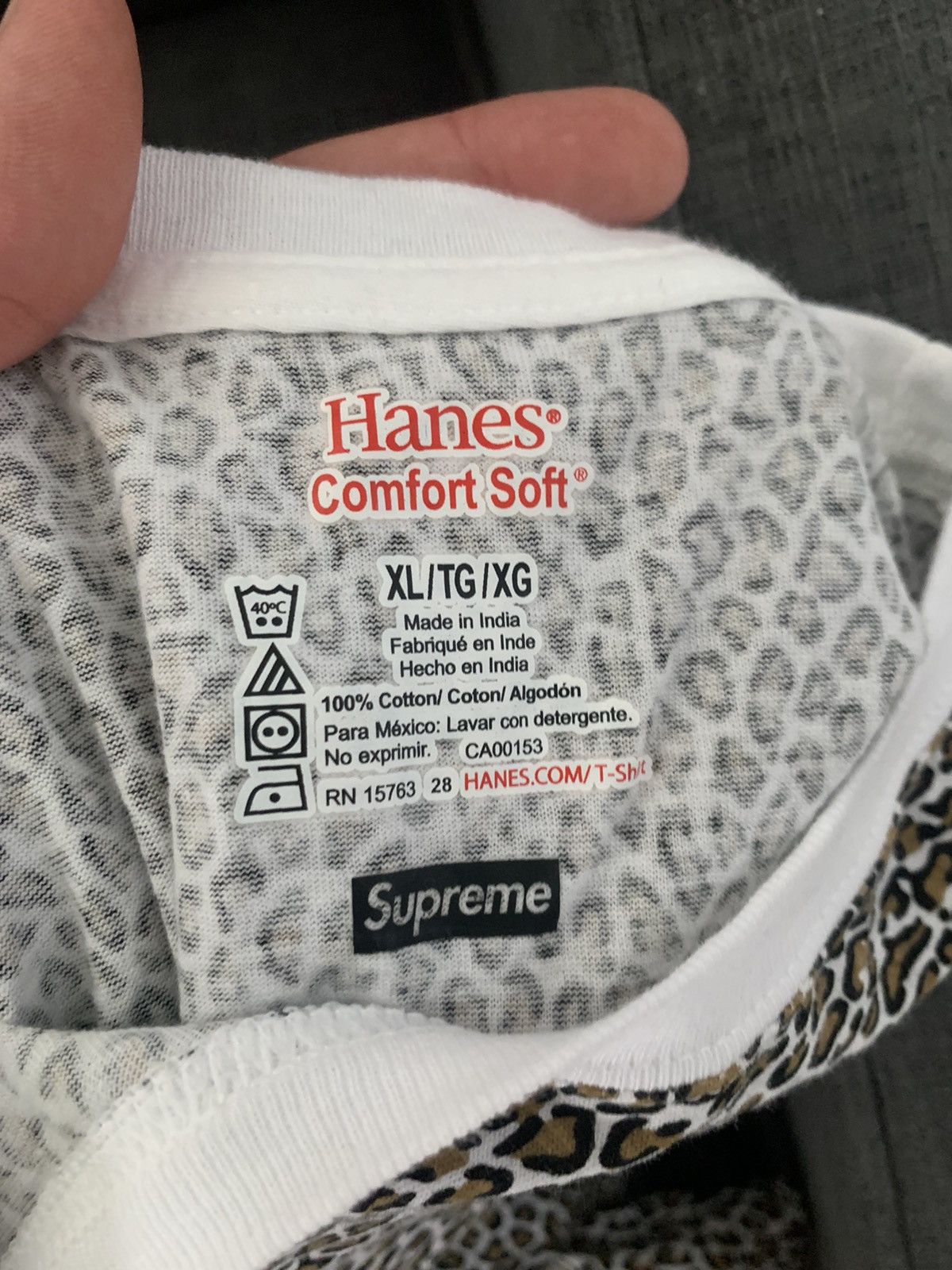 Supreme Supreme x hanes XL leopard basic tee | Grailed