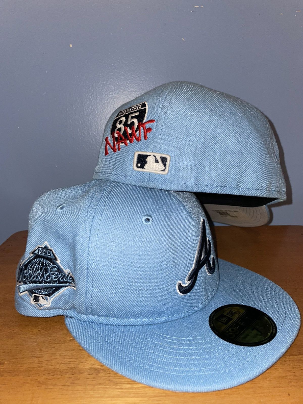 New Era Offset x New Era Light Blue Atlanta Braves Fitted