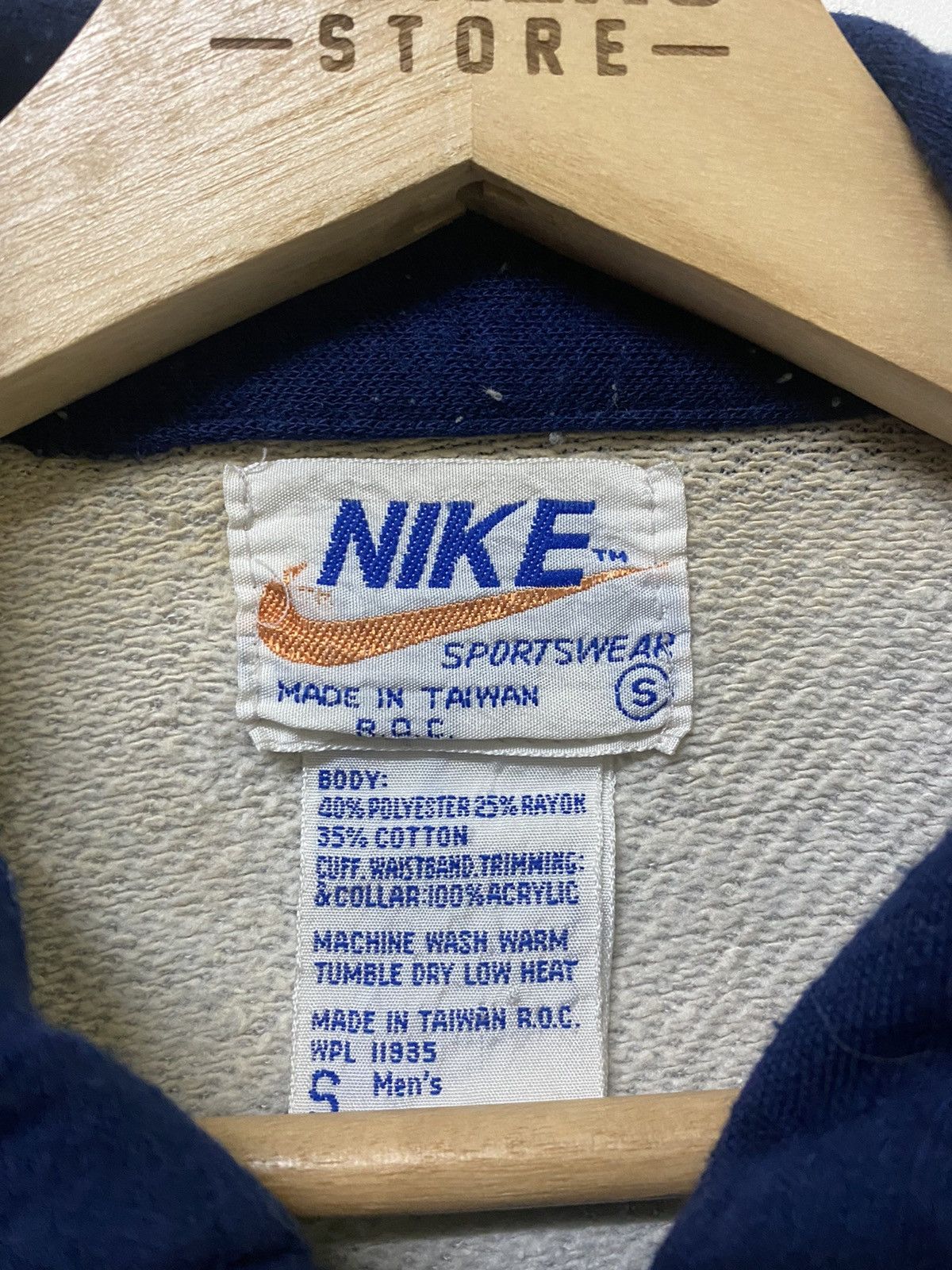 Nike × Vintage Vintage 80s Nike Sportwears Fullzipper Small Swoosh Grey Size US S / EU 44-46 / 1 - 6 Thumbnail
