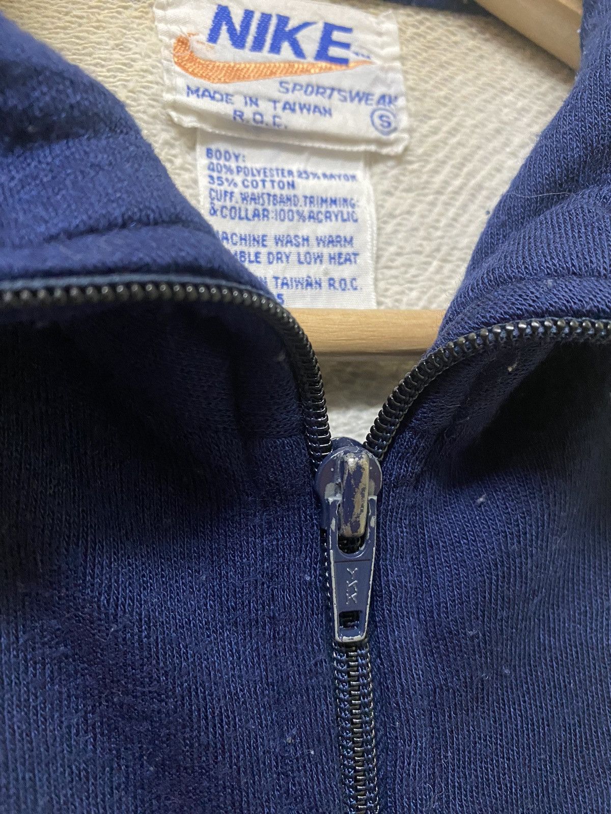 Nike × Vintage Vintage 80s Nike Sportwears Fullzipper Small Swoosh Grey Size US S / EU 44-46 / 1 - 4 Thumbnail
