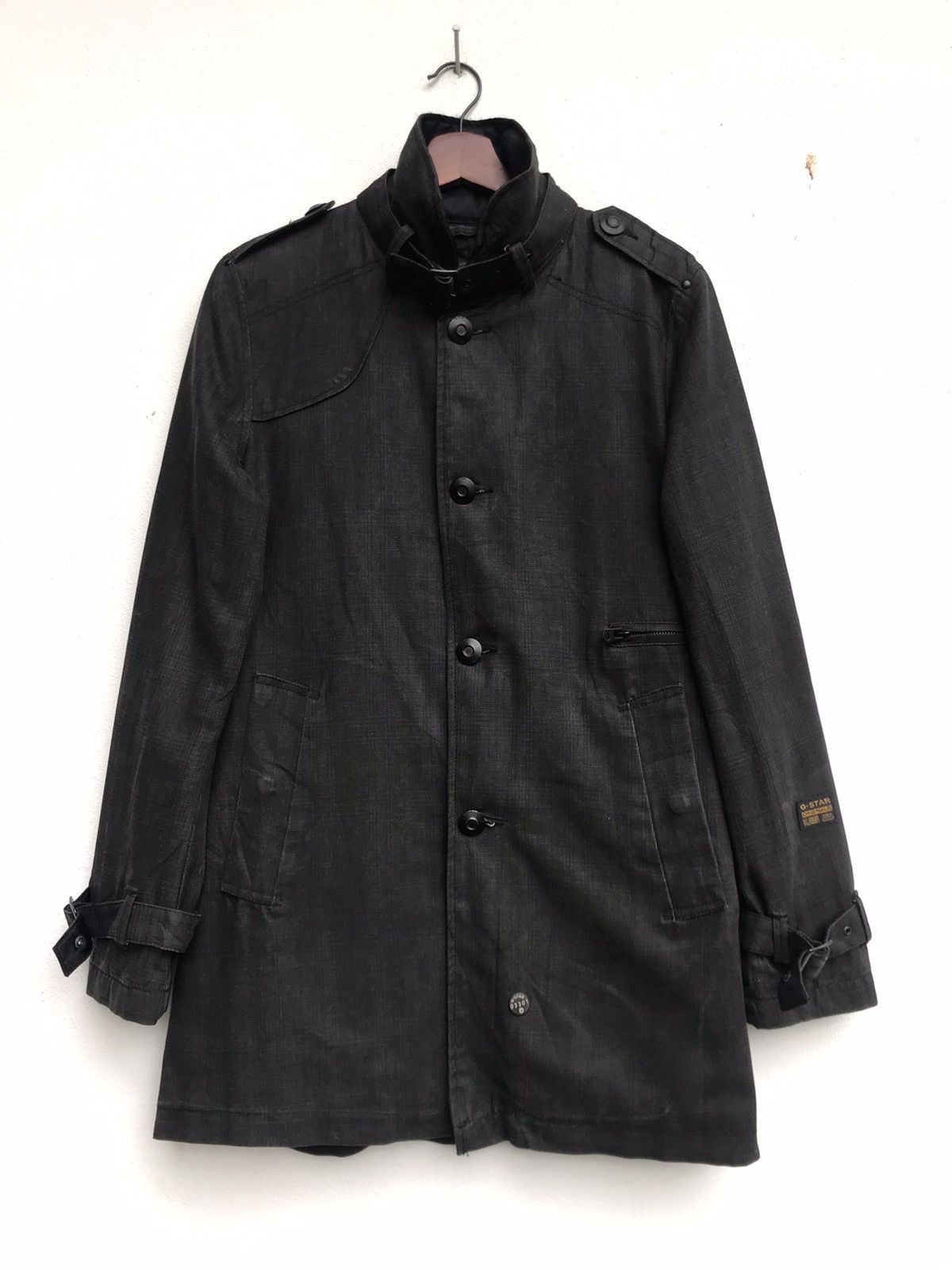 G Star Raw GStar Original Raw Denim 3301 Military Style Trench Coat