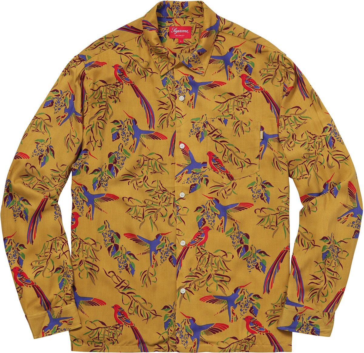Supreme FW16 Supreme Birds Of Paradise Rayon Shirt Size US XL / EU 56 / 4 - 9 Thumbnail