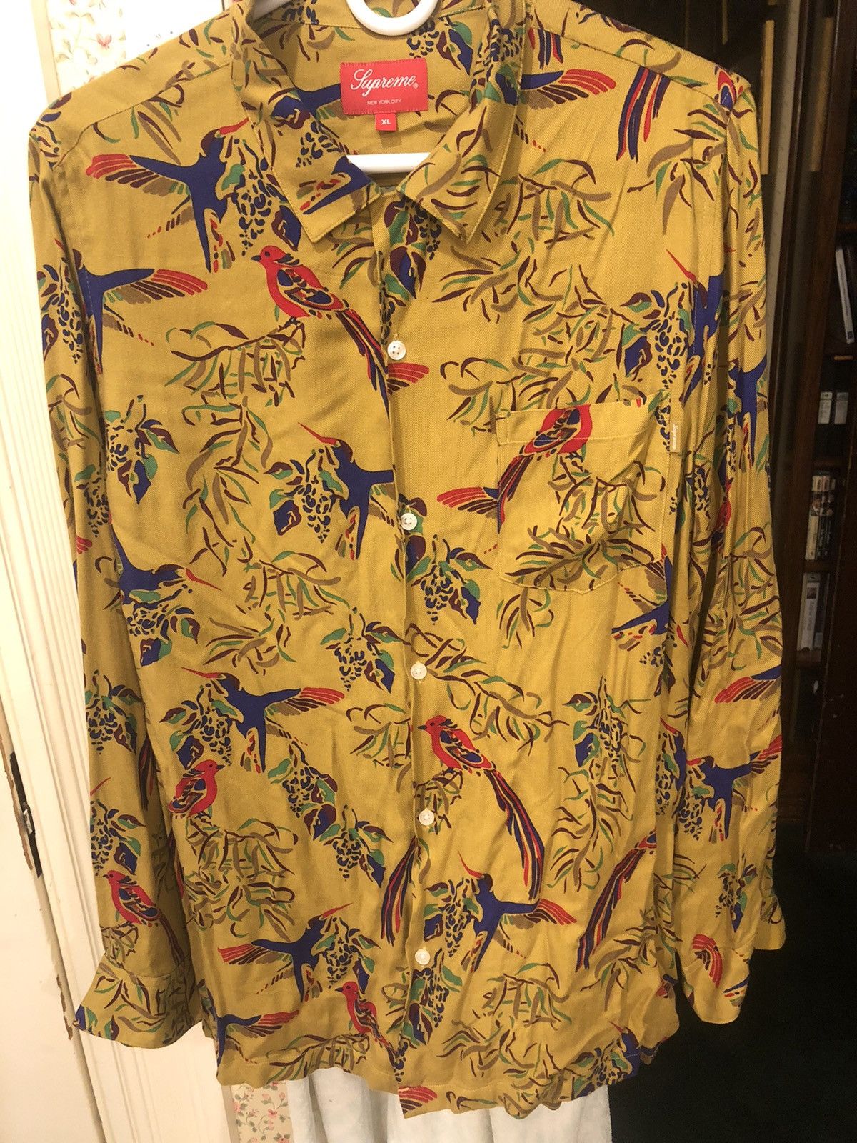 Supreme FW16 Supreme Birds Of Paradise Rayon Shirt Size US XL / EU 56 / 4 - 5 Thumbnail