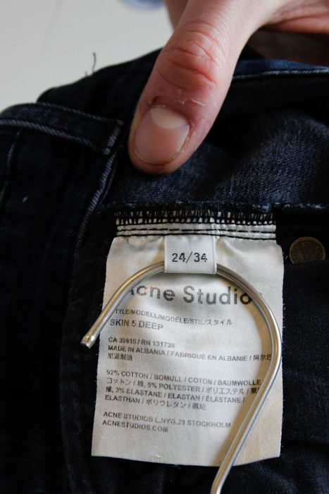 Acne Studios !SIZE 24/34! Skinny "Skin 5 deep" jeans, grey/navy, Acne Studios Size US 26 / EU 42 - 5 Preview