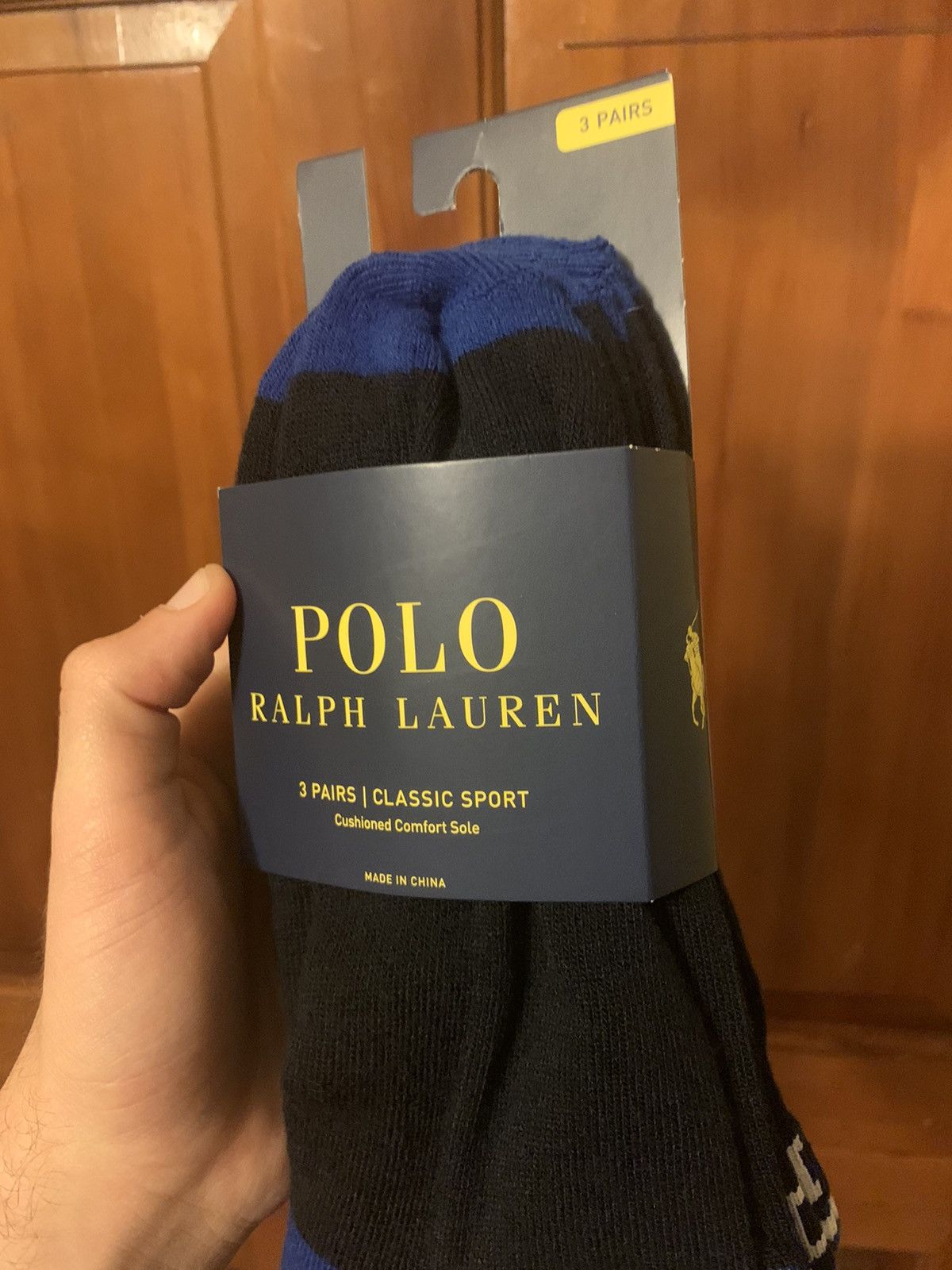 Polo Ralph Lauren × Ralph Lauren × Ralph Lauren Sport *RARE* Brand New Polo Ralph Lauren Sport Knit Socks 3-Pack Size ONE SIZE - 3 Thumbnail