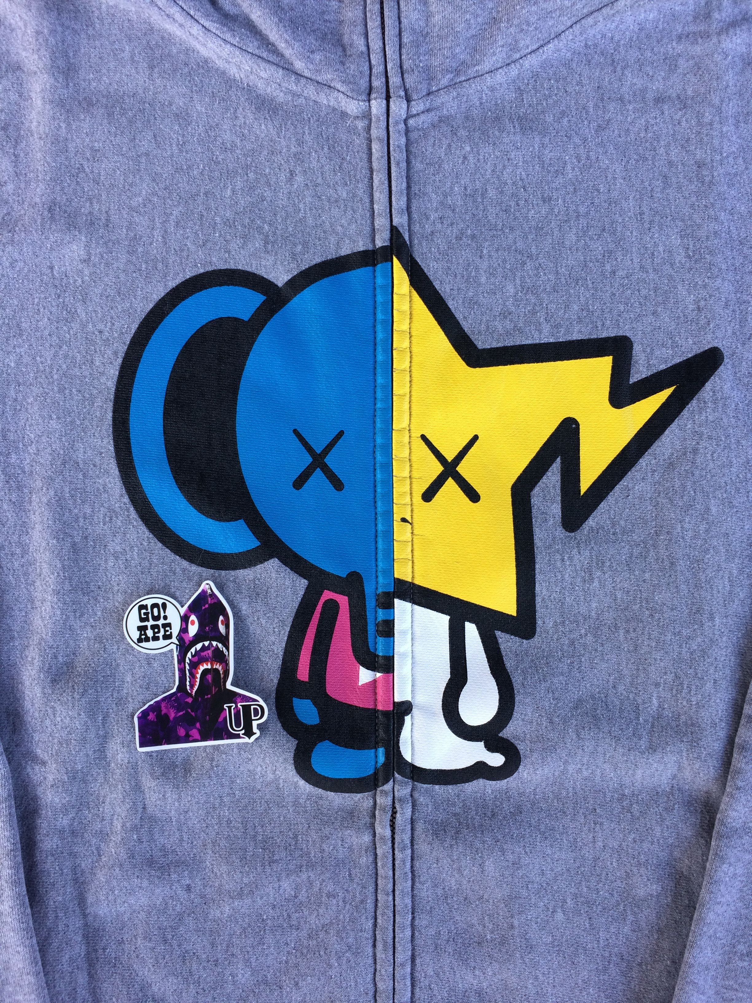 Bape × Kaws OG Bape X Kaws Elephant/Sta Fullzip Hoodie Size US L / EU 52-54 / 3 - 3 Thumbnail