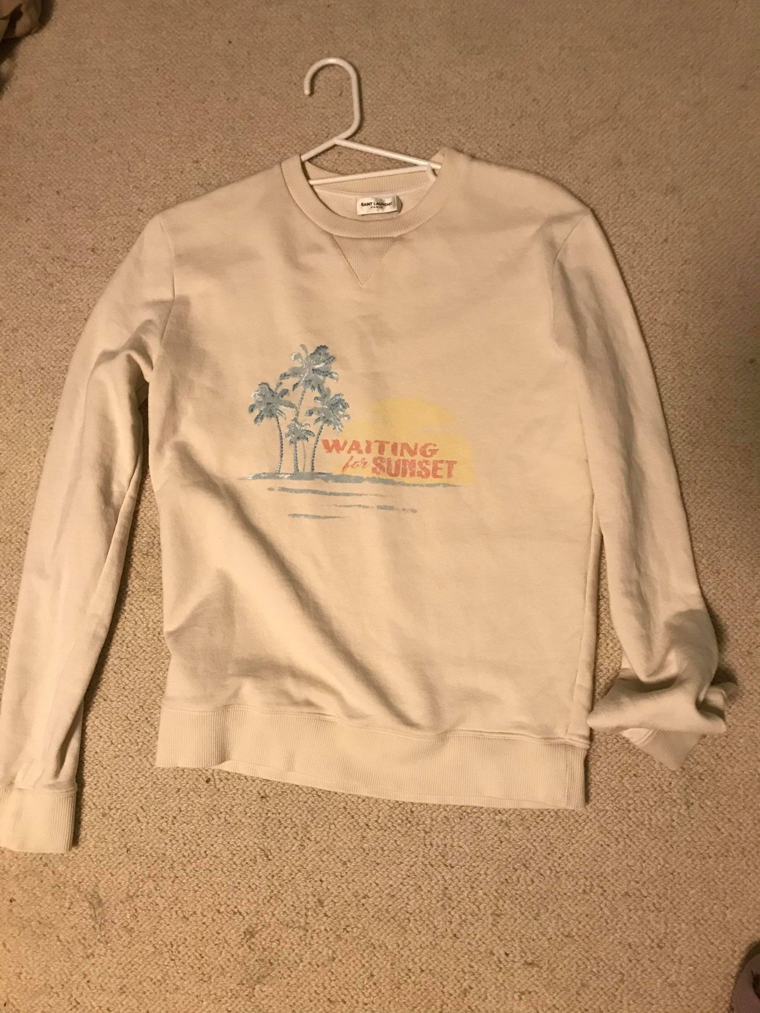 Yves Saint Laurent Waiting For Sunset embroidered sweatshirt Grailed