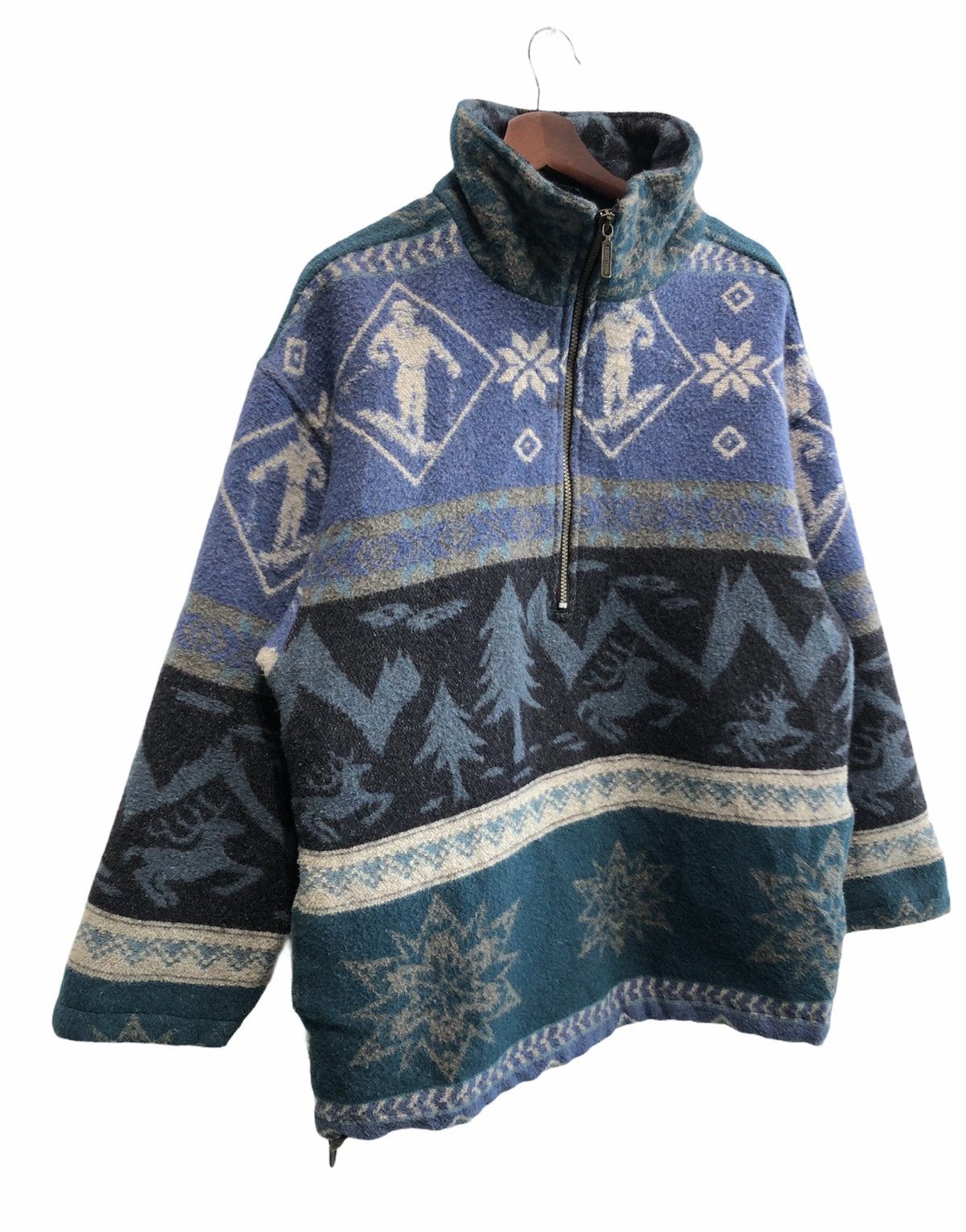 L.L. Bean JA1 90’s Wool Snow Flake Smock Jacket Size US M / EU 48-50 / 2 - 2 Thumbnail