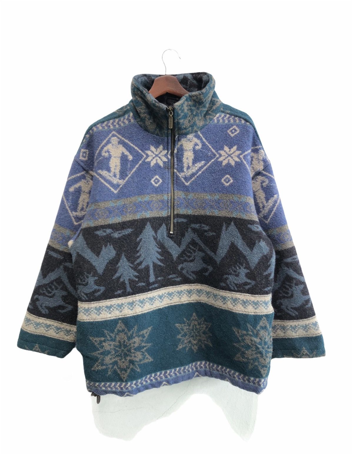 L.L. Bean JA1 90’s Wool Snow Flake Smock Jacket Size US M / EU 48-50 / 2 - 1 Thumbnail