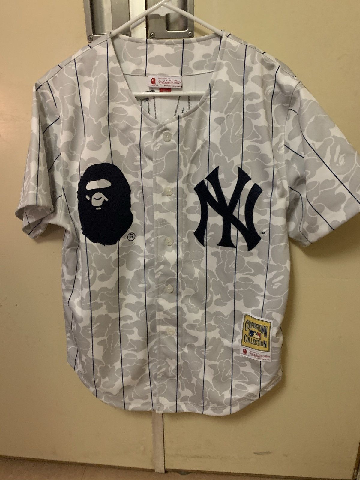 Bape mitchell and ness hot sale yankees