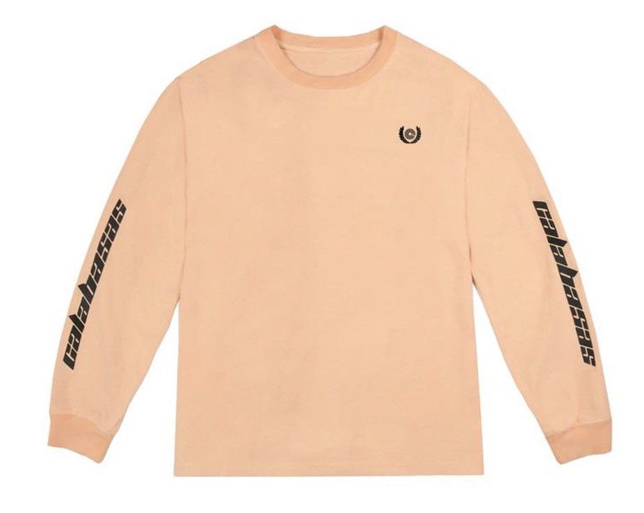 Kanye West Calabasas YZY Neon Orange Long-Sleeve Tee Shirt Size US L / EU 52-54 / 3 - 1 Thumbnail
