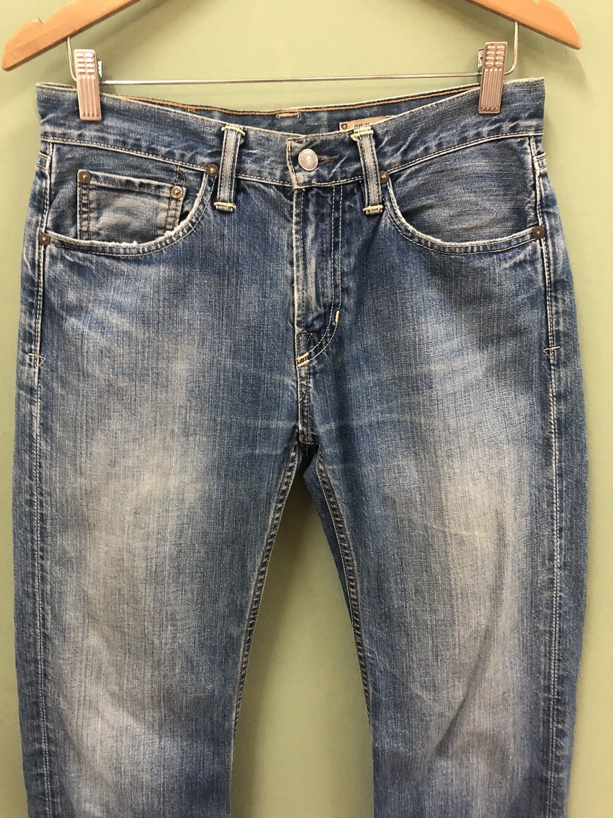 Designer POLO RL - RELAXED FIT MID WASH DISTRESSED JEANS Size US 28 / EU 44 - 2 Thumbnail