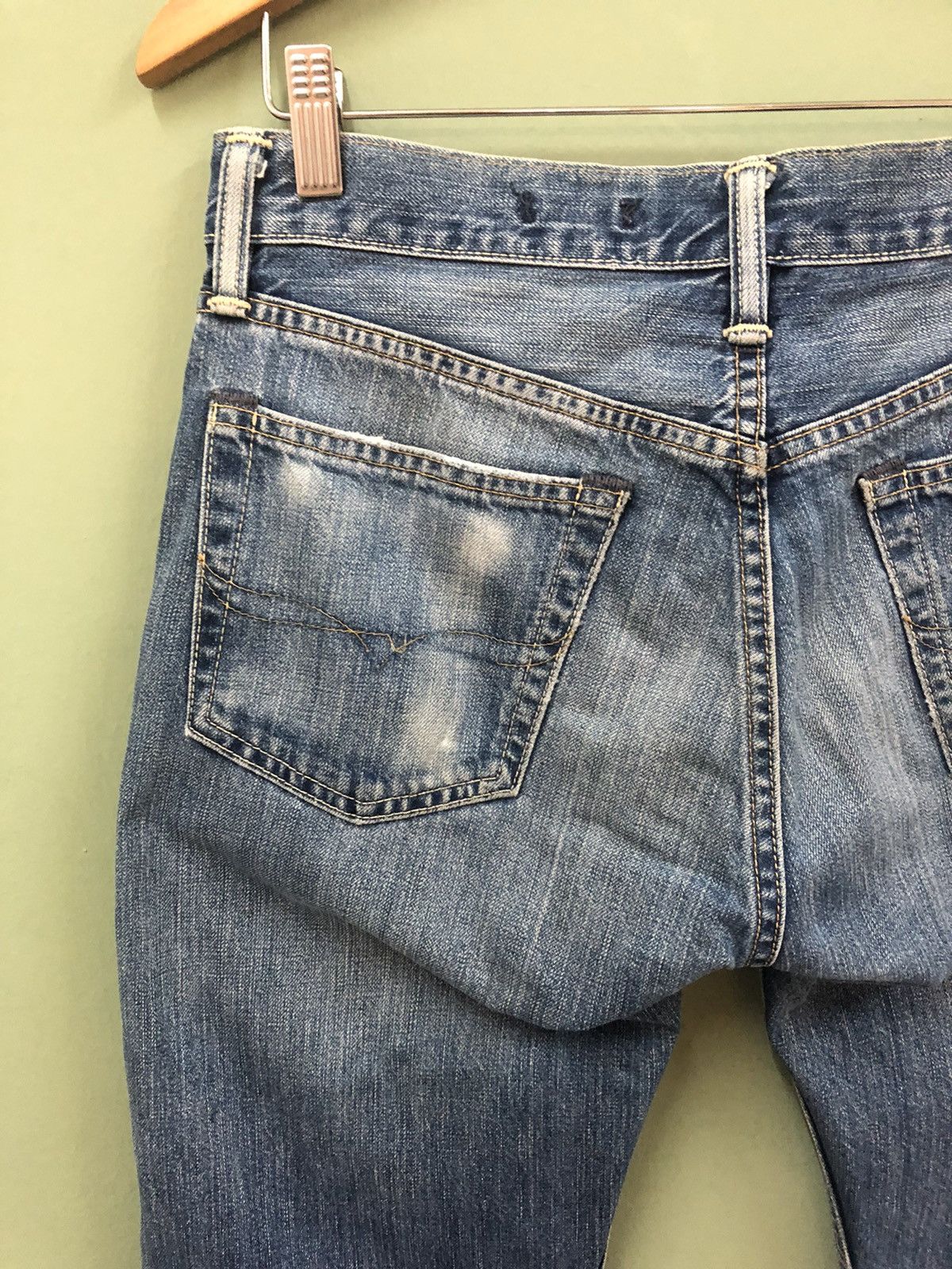 Designer POLO RL - RELAXED FIT MID WASH DISTRESSED JEANS Size US 28 / EU 44 - 8 Thumbnail