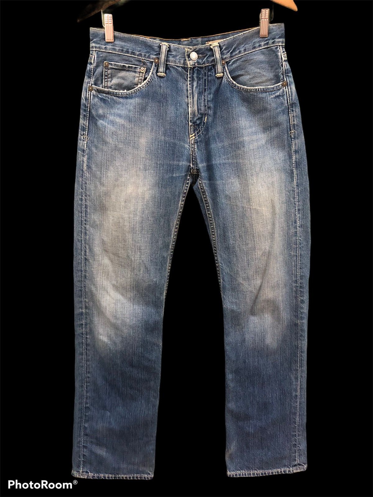 Designer POLO RL - RELAXED FIT MID WASH DISTRESSED JEANS Size US 28 / EU 44 - 1 Thumbnail