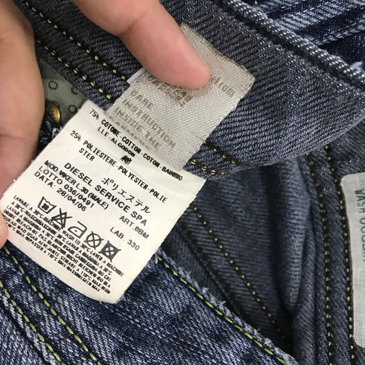 Diesel 🔥 Vintage Diesel Art Skeleton Denim Jeans Size US 32 / EU 48 - 14 Thumbnail