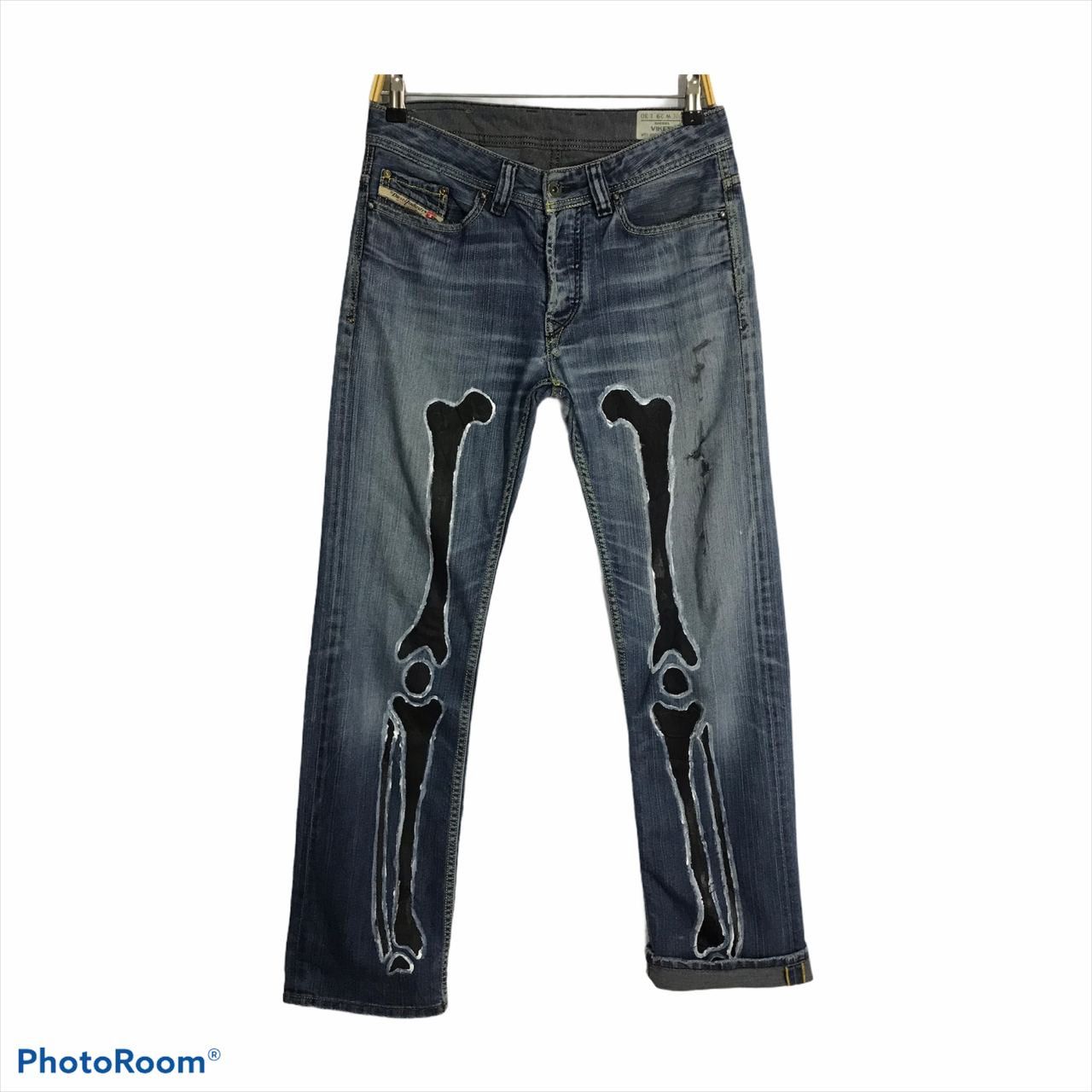 Diesel 🔥 Vintage Diesel Art Skeleton Denim Jeans Size US 32 / EU 48 - 1 Thumbnail