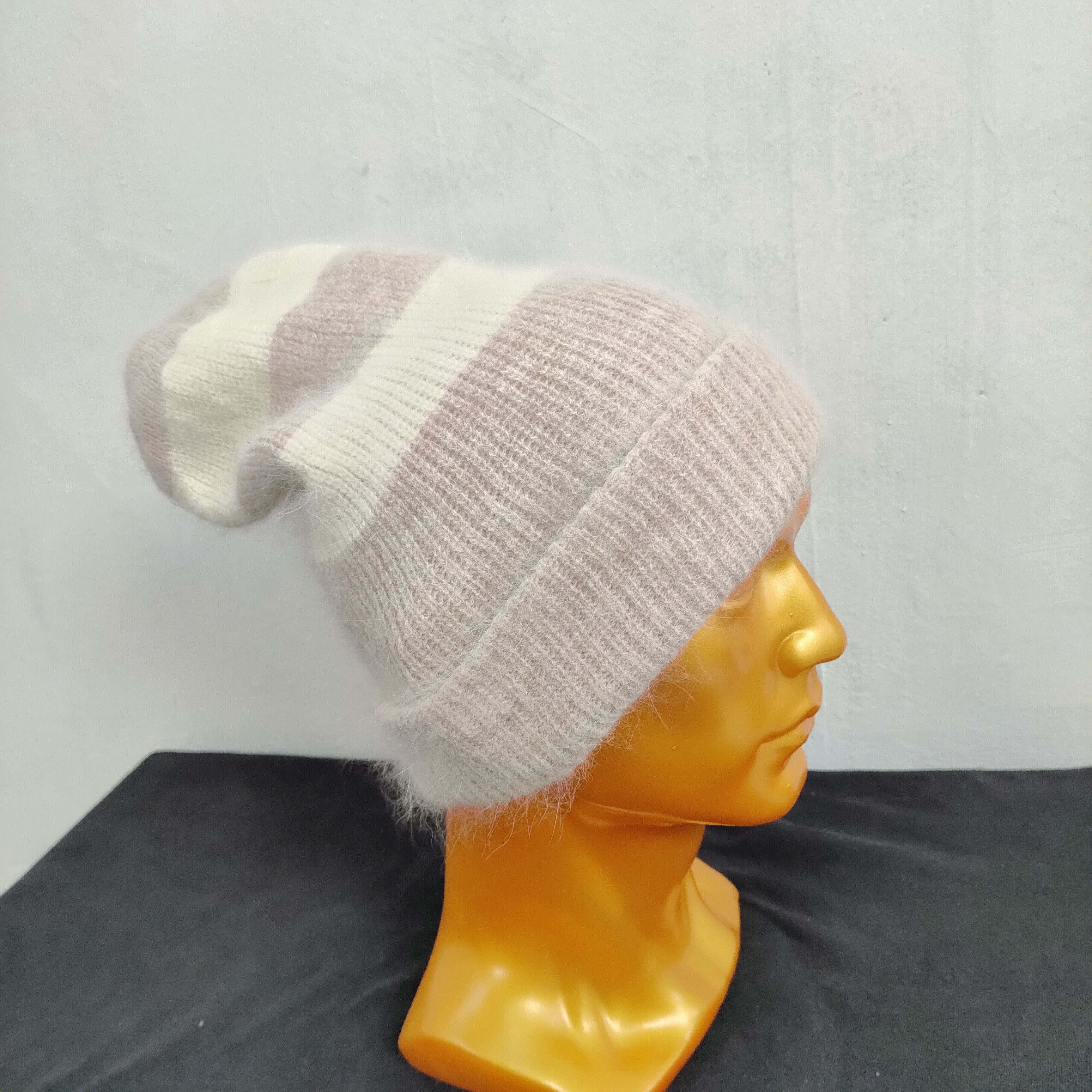 OVER THE STRiPES 💥 BESTOFFER 💥 STRIPE BEANIE HAT MOHAIR STYLE Size ONE SIZE - 3 Thumbnail