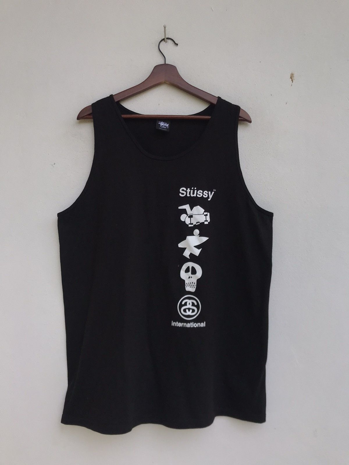 image of Stussy International Big Logo in Black, Men's (Size Large)