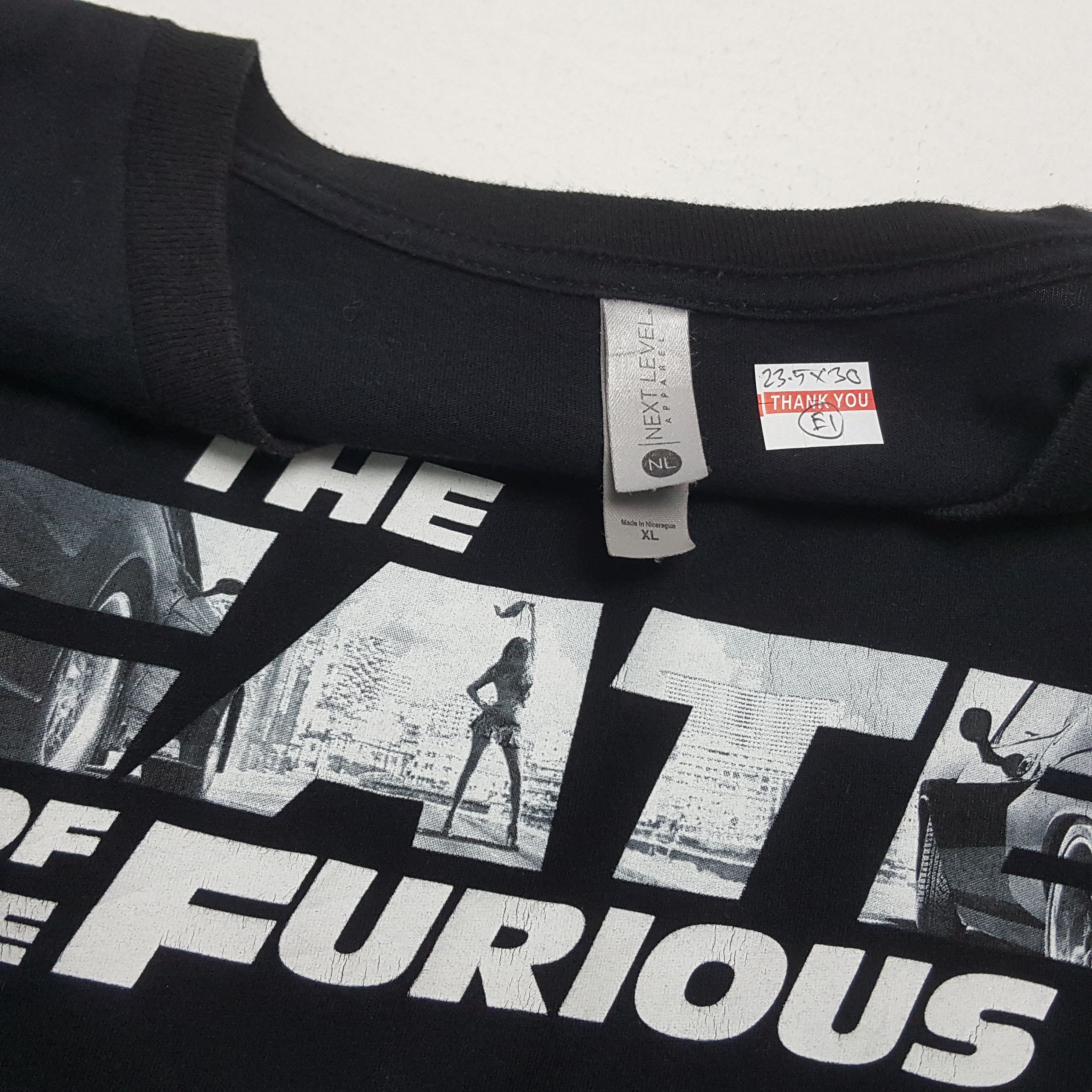 Vintage THE FATE OF THE FURIOUS Parody Racing Movie T-Shirt