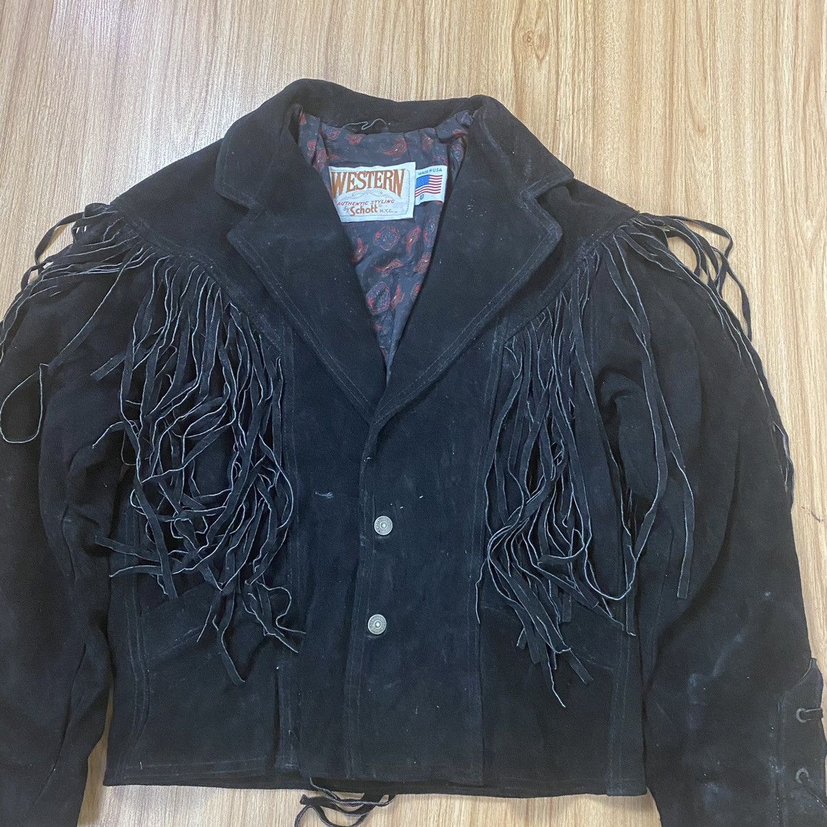 Schott WESTERN AUTHENTIC STYLING BY SCHOTT CROPPED LEATHER JACKET Size US S / EU 44-46 / 1 - 3 Thumbnail