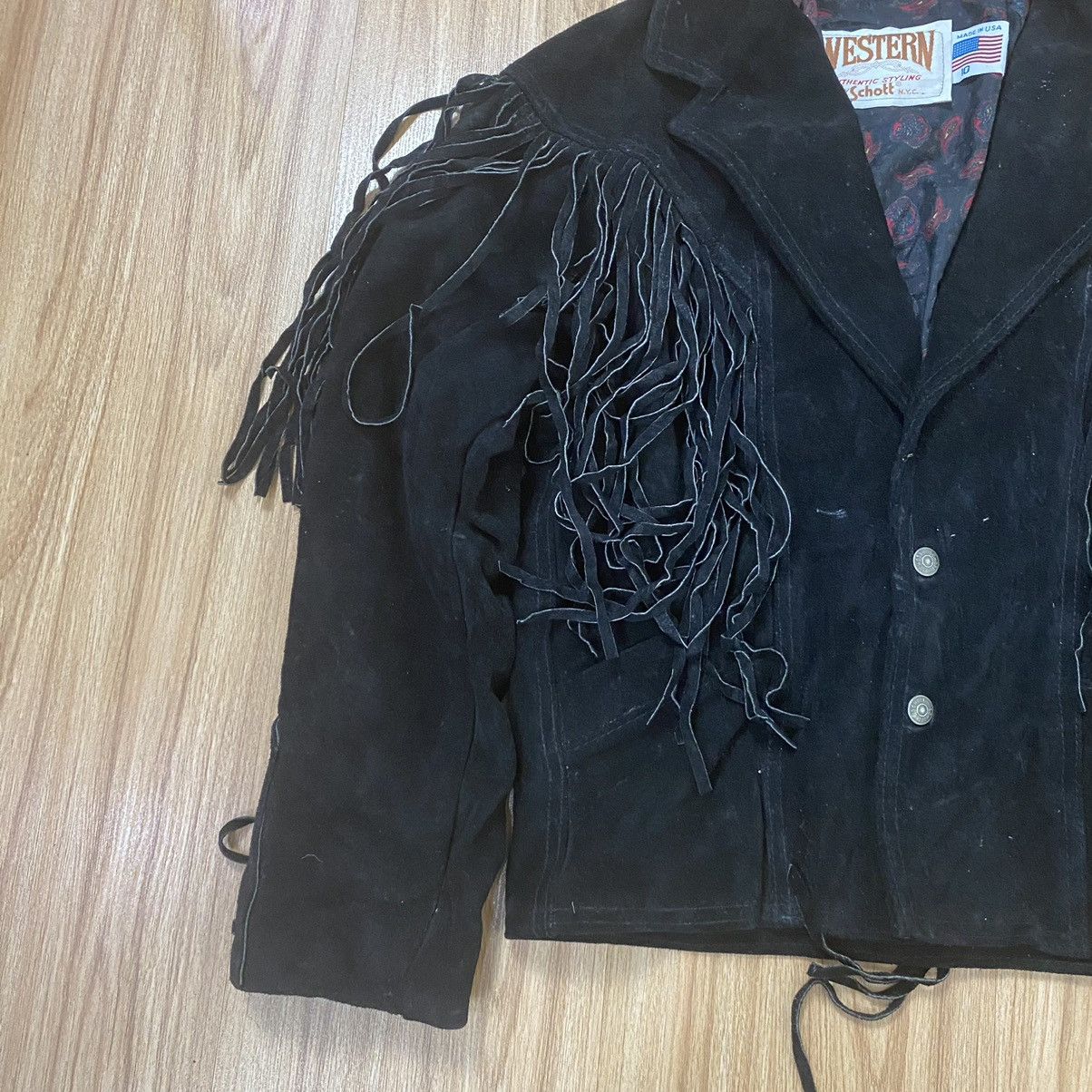 Schott WESTERN AUTHENTIC STYLING BY SCHOTT CROPPED LEATHER JACKET Size US S / EU 44-46 / 1 - 4 Thumbnail