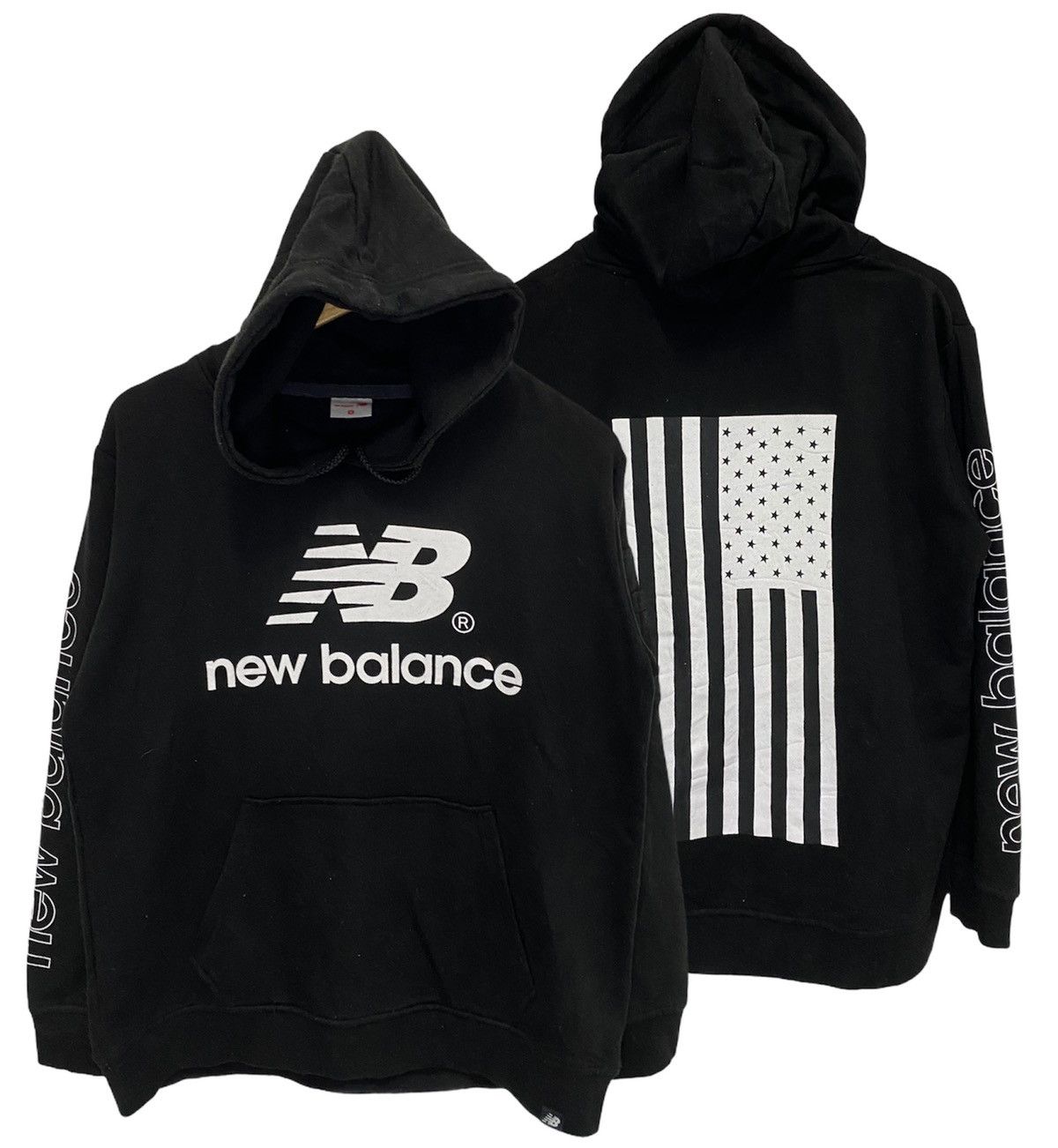 New Balance New Balance Spell Out Usa Flag Hoodie Sweatshirt Size US M / EU 48-50 / 2 - 1 Thumbnail