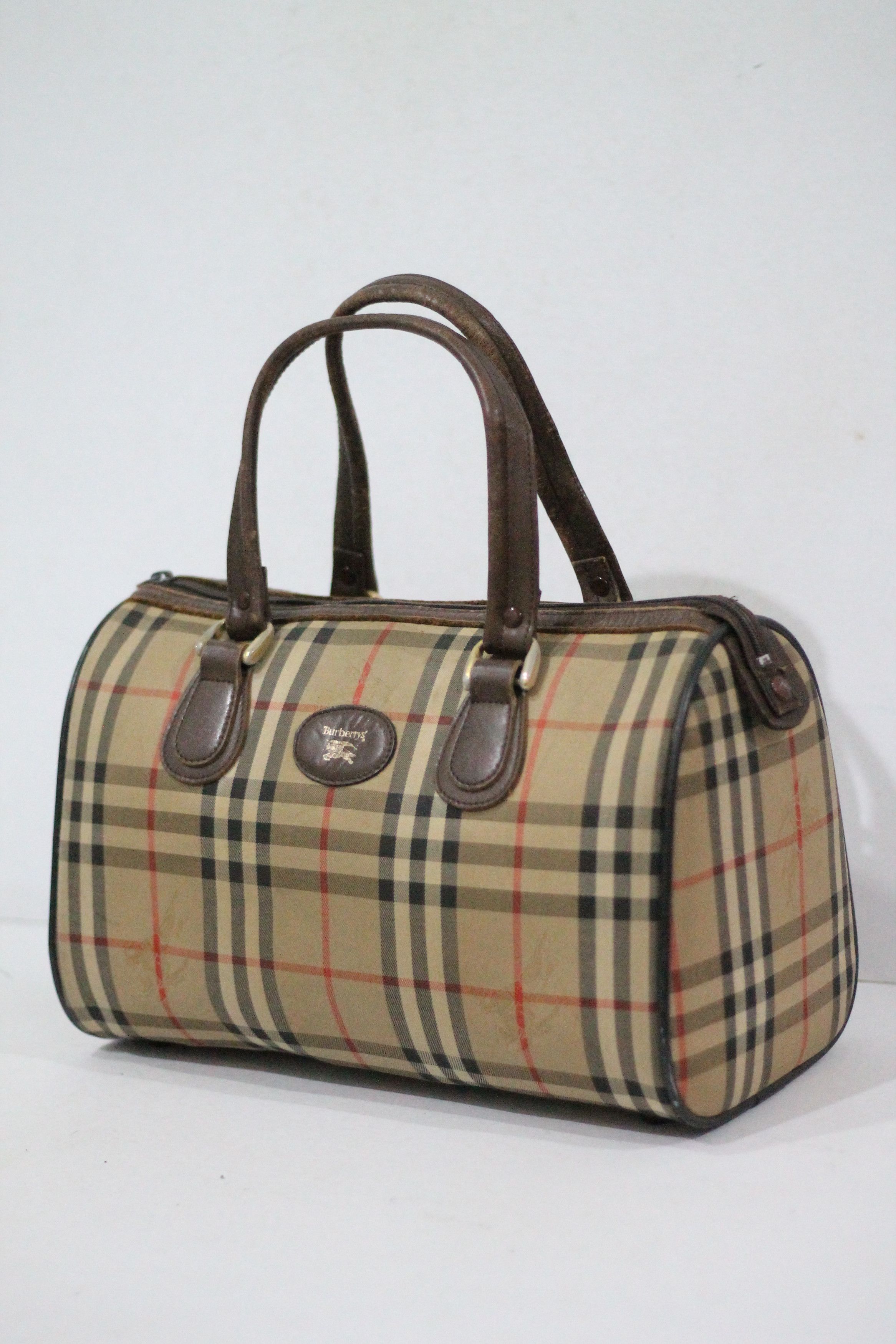 Burberry × Vintage Vintage BURBERRYS Nova Check Boston Bag