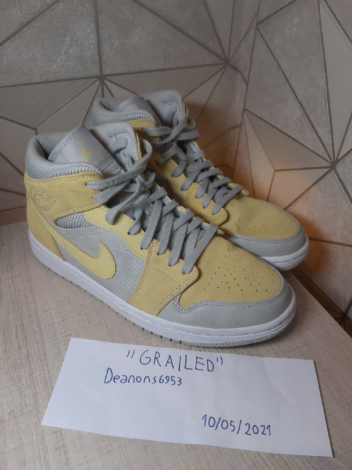 jordan 1 mid mixed textures yellow