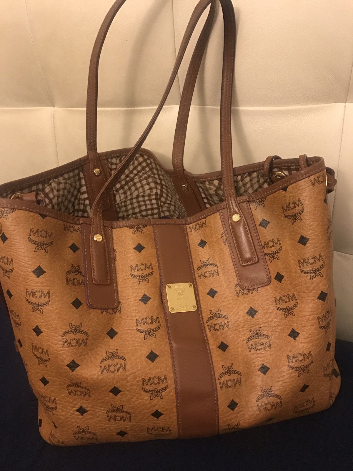 LOUIS VUITTON - Shopper Bag MM Saffron M24457 Women's Leather Tote